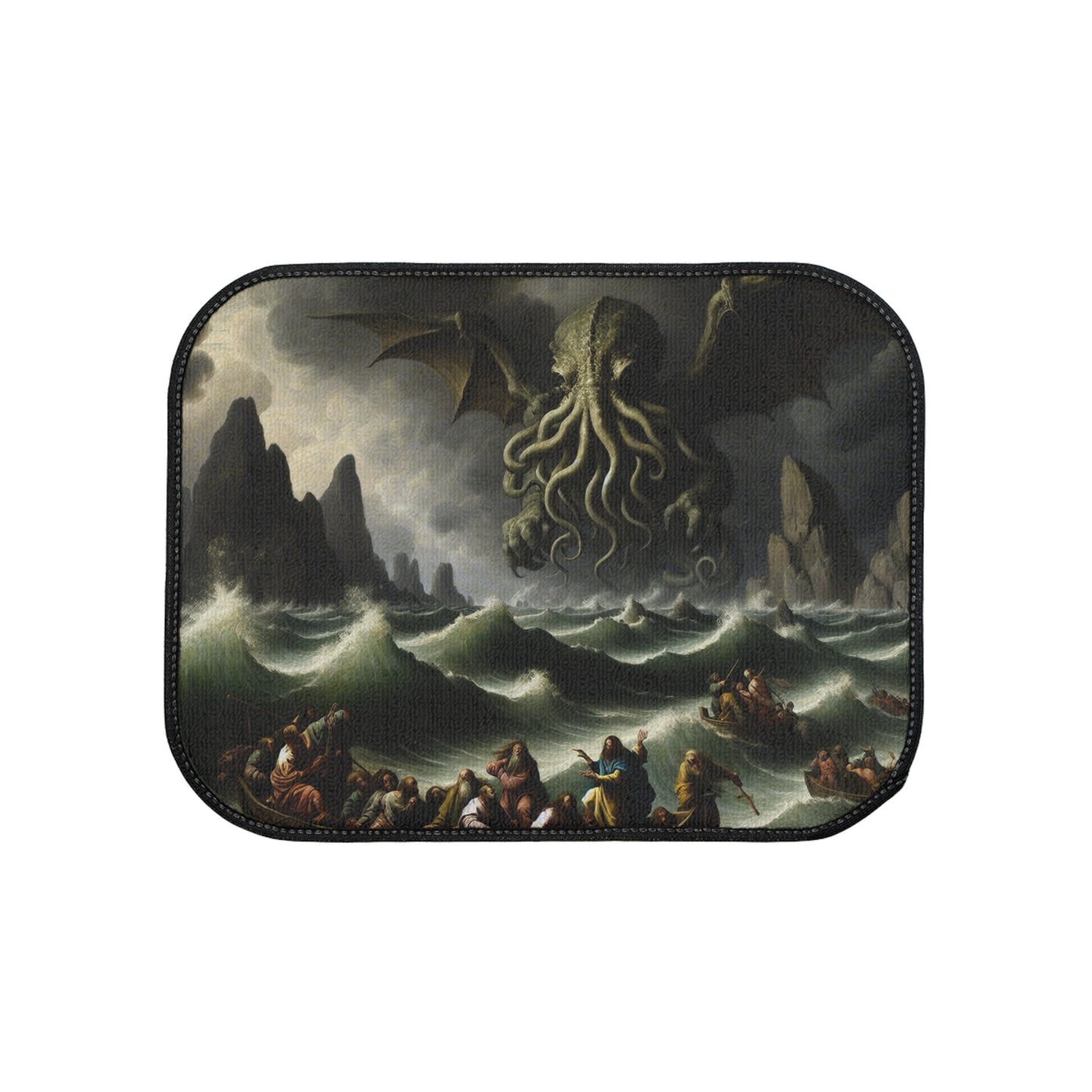 Cthulhu in the Storm Car Floor Mat