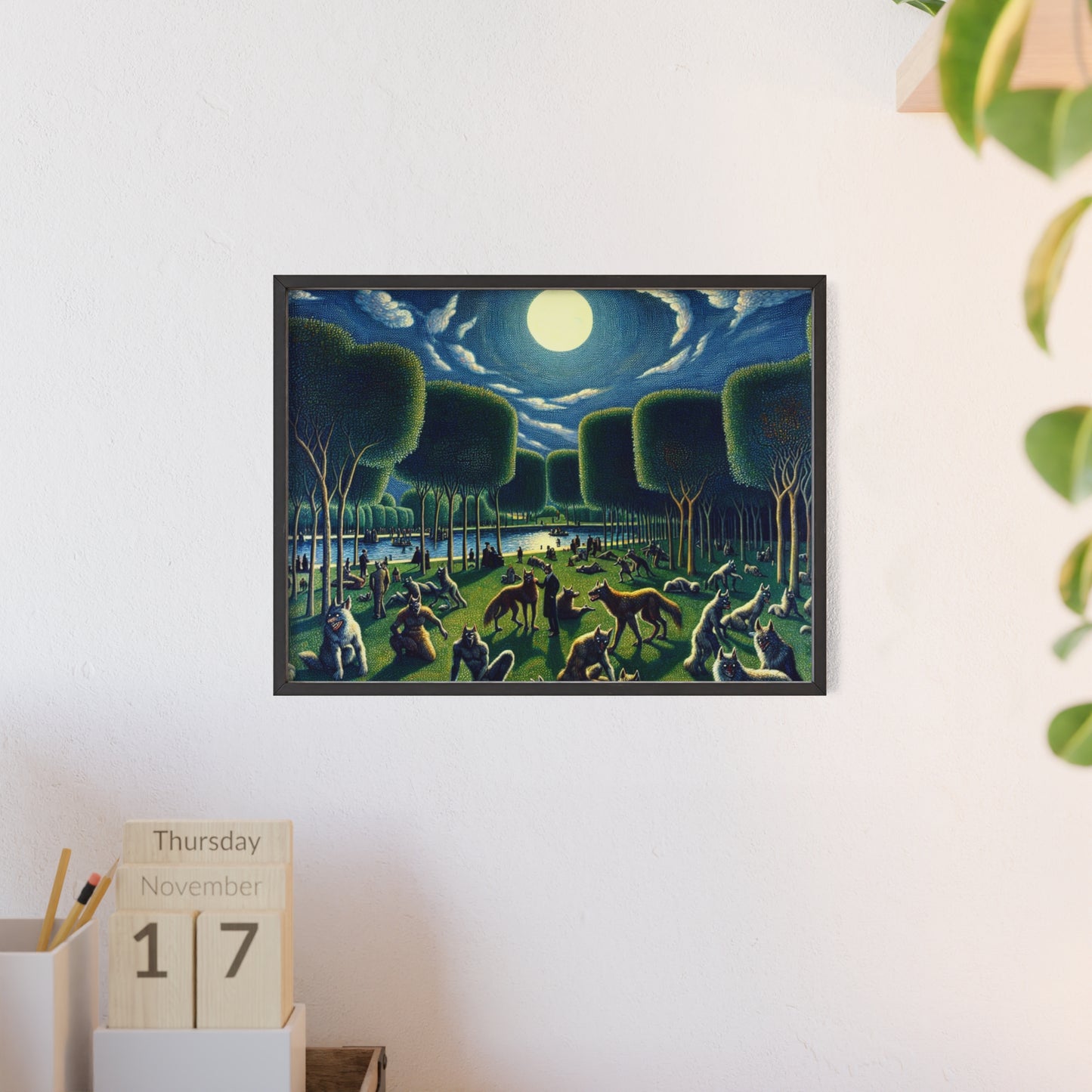 Framed Werewolves at the Waterfront Poster