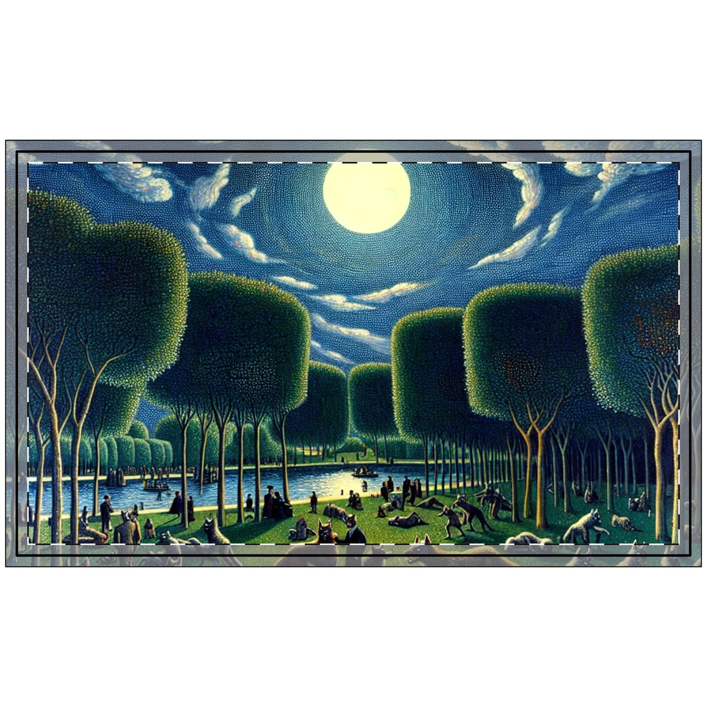 Werewolves at the Waterfront Polyester Doormat