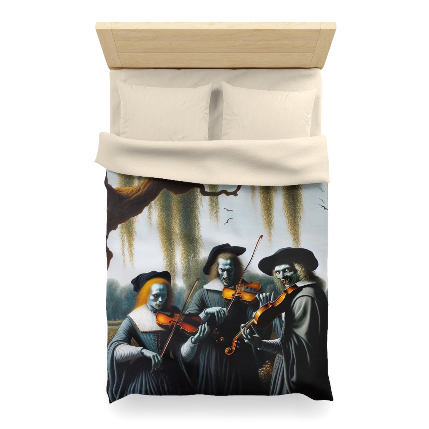 Vermeer's Vampire Violinists Microfiber Duvet Cover