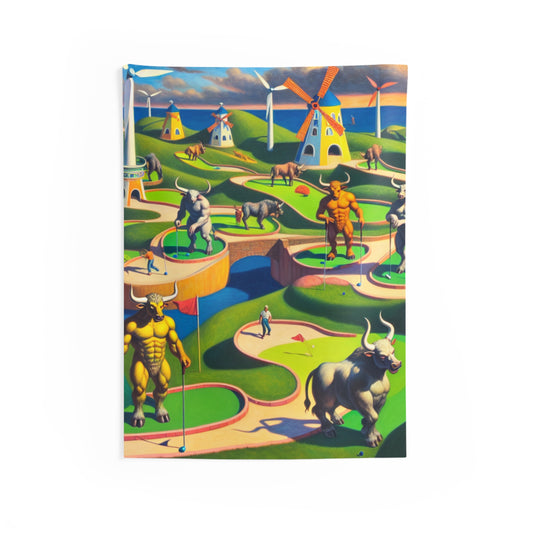 Mini-taur Golf Wall Tapestry