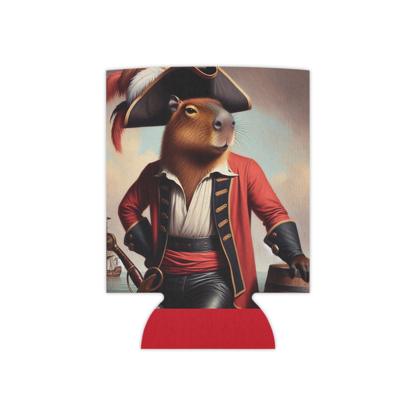 Captain Capybara Can Cooler