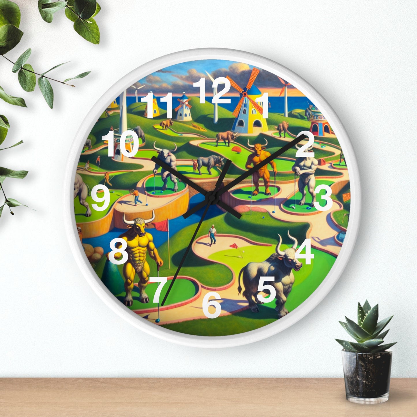 Mini-taur Golf Wall Clock