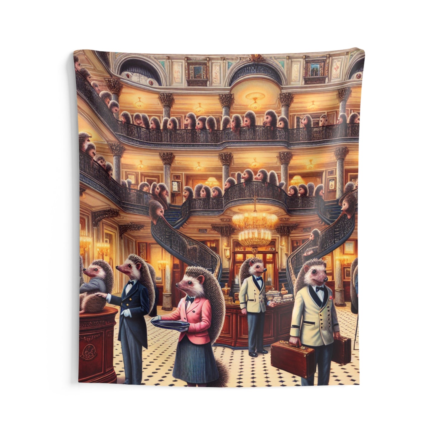 Hedgehog Hotel Wall Tapestry