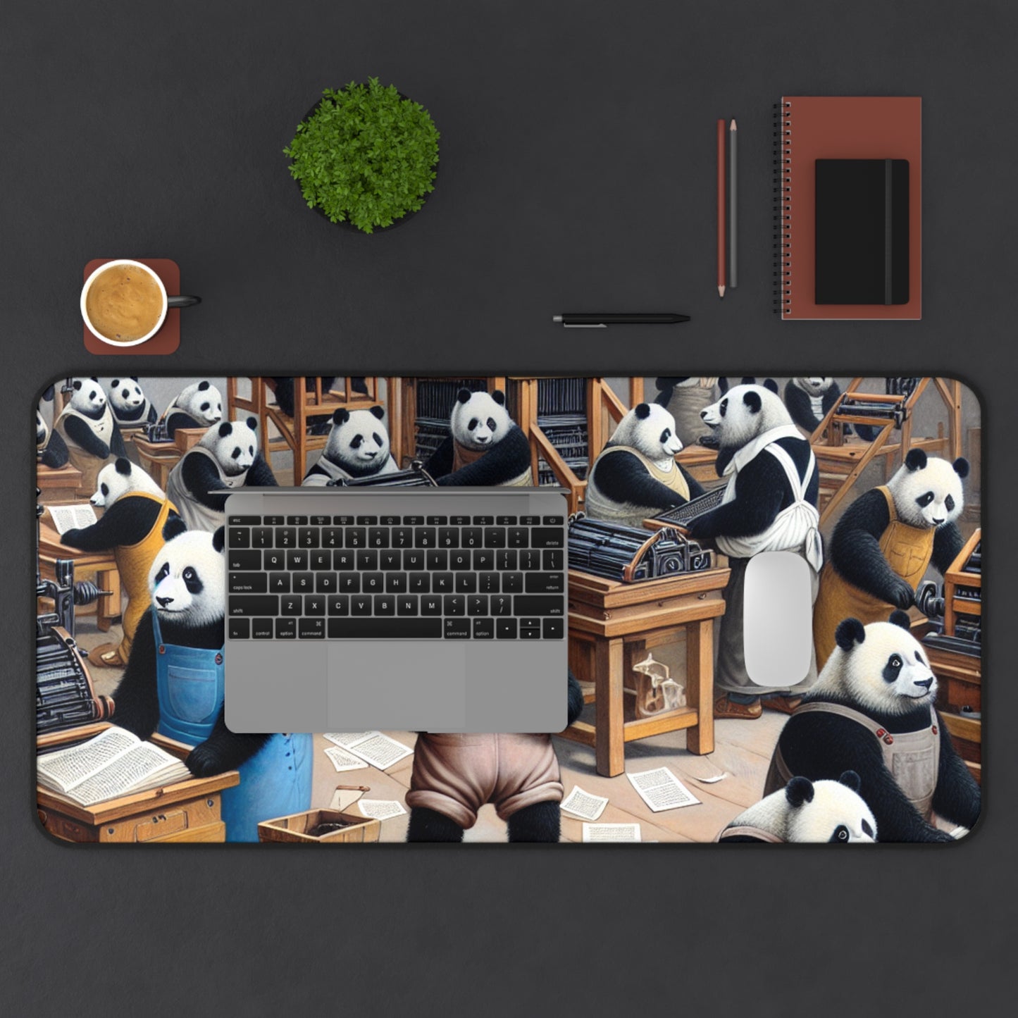 Printing Pandamonium Desk Mat