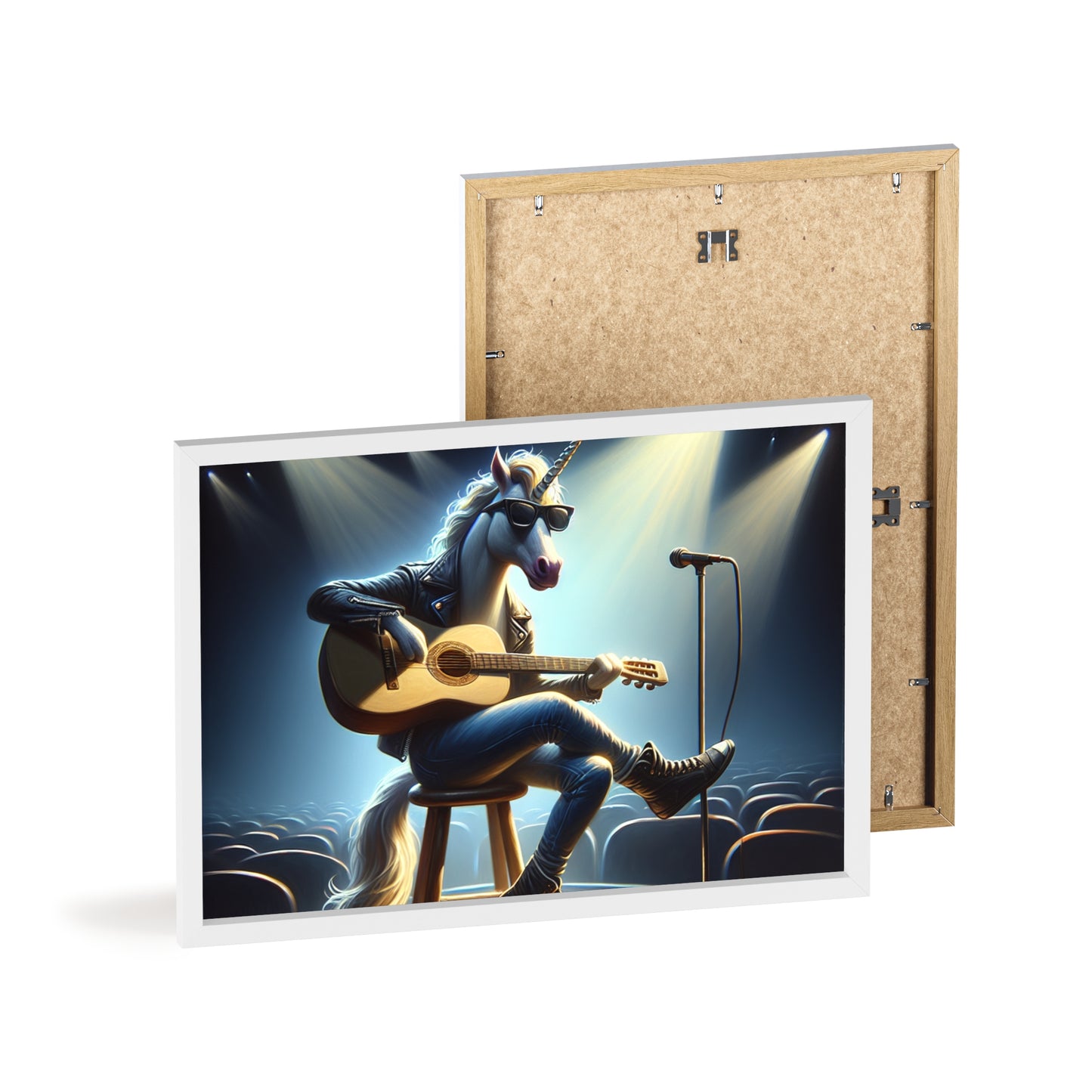 Framed Unicorn Unplugged Poster