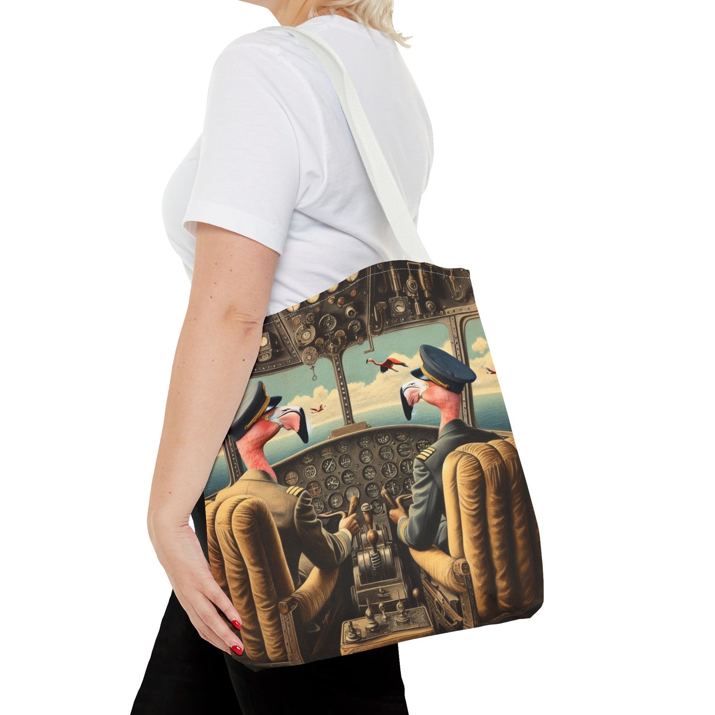 Flamingo Flight Deck Tote Bag