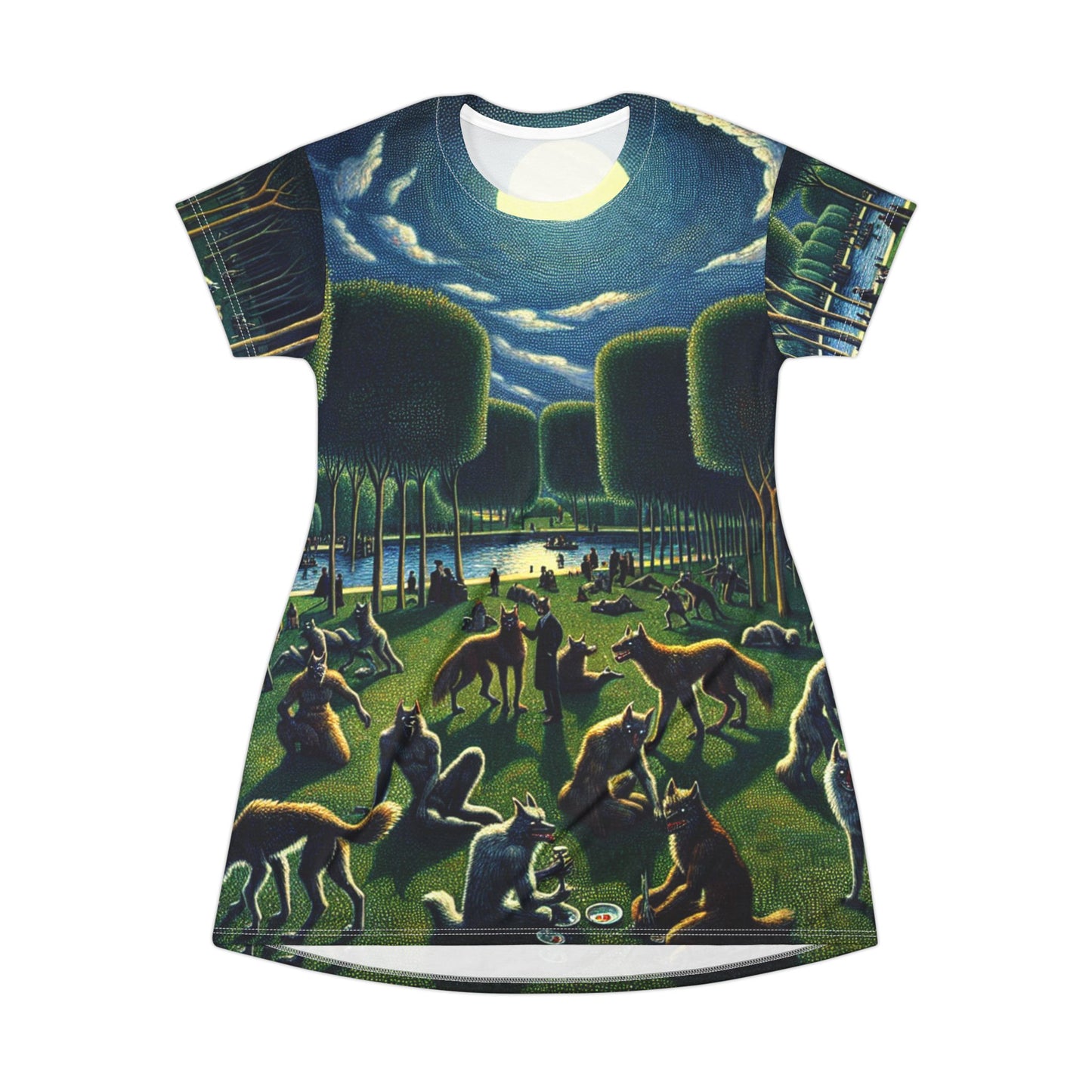 Werewolves at the Waterfront T-Shirt Dress