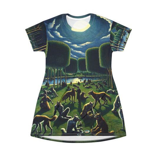Werewolves at the Waterfront T-Shirt Dress