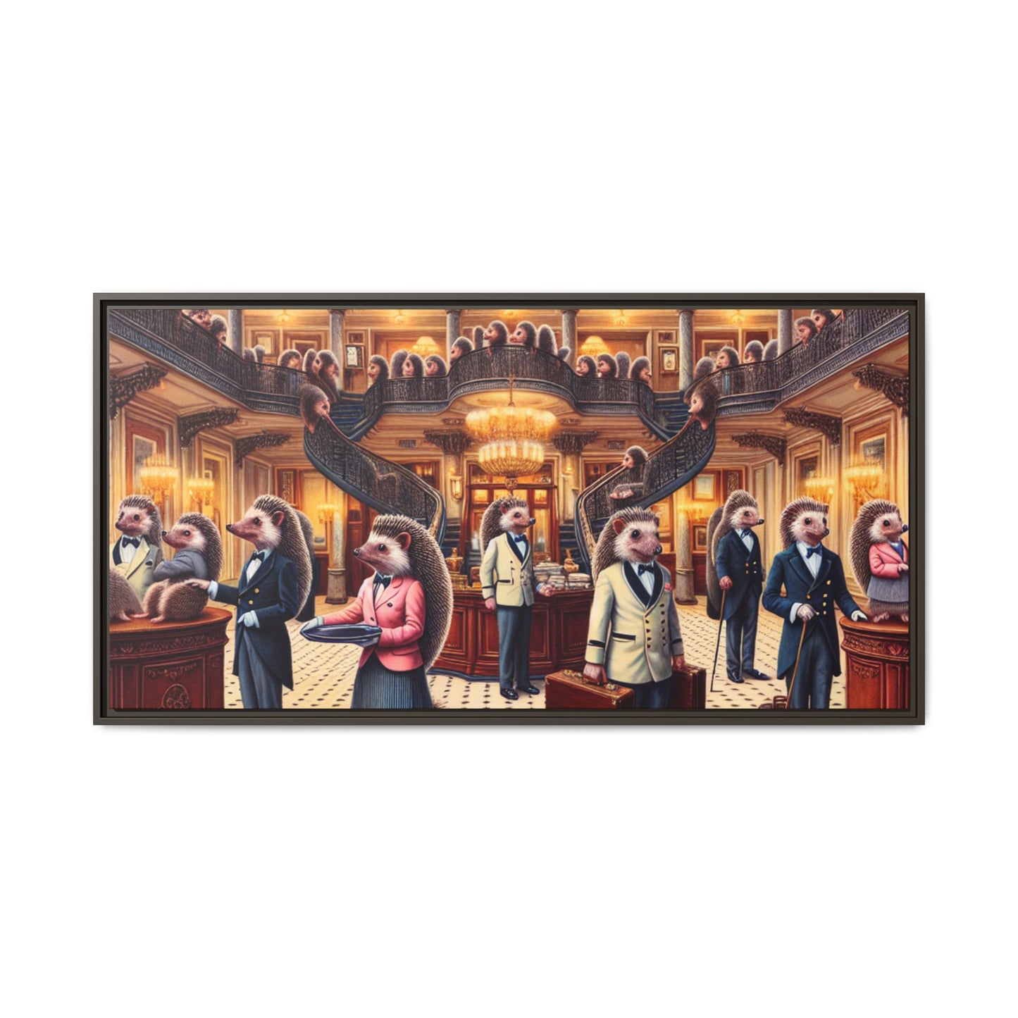 Hedgehog Hotel Canvas, Framed (Multi-color)