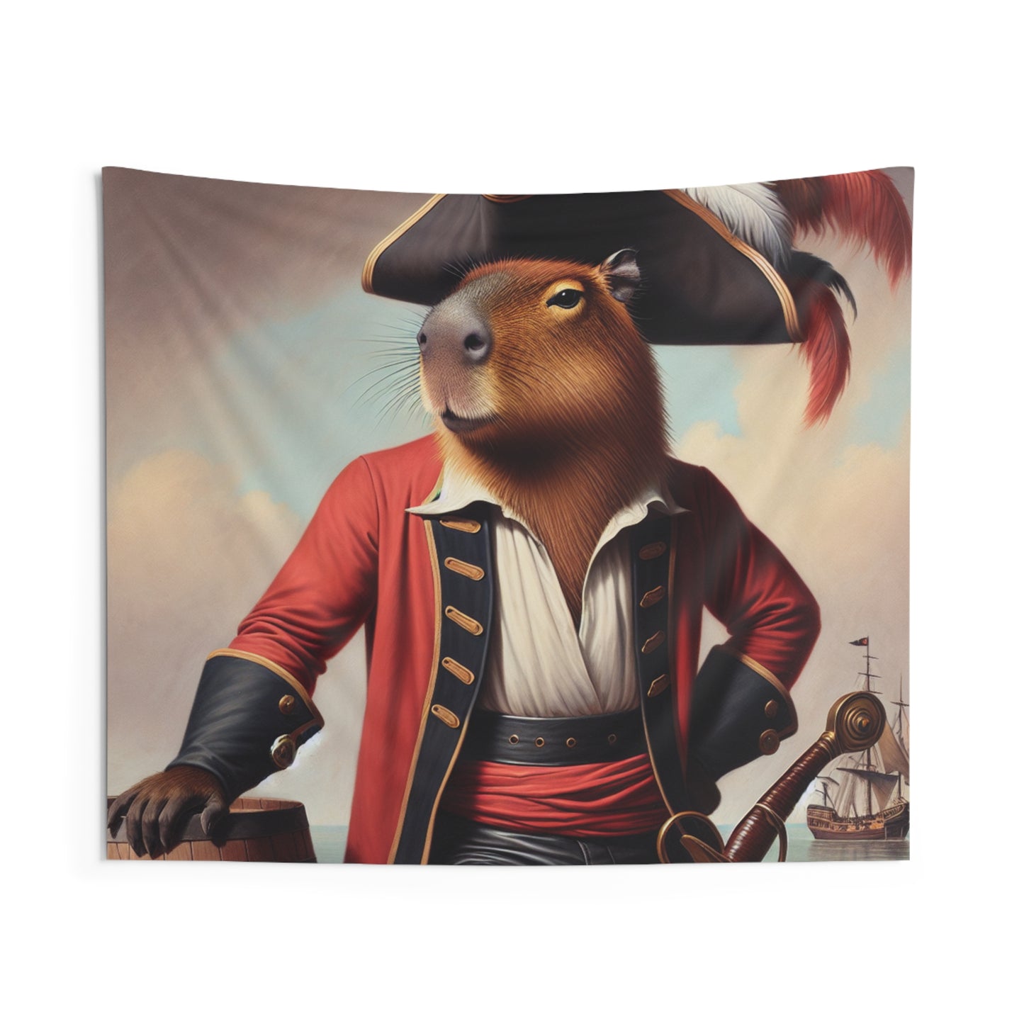 Captain Capybara Wall Tapestry