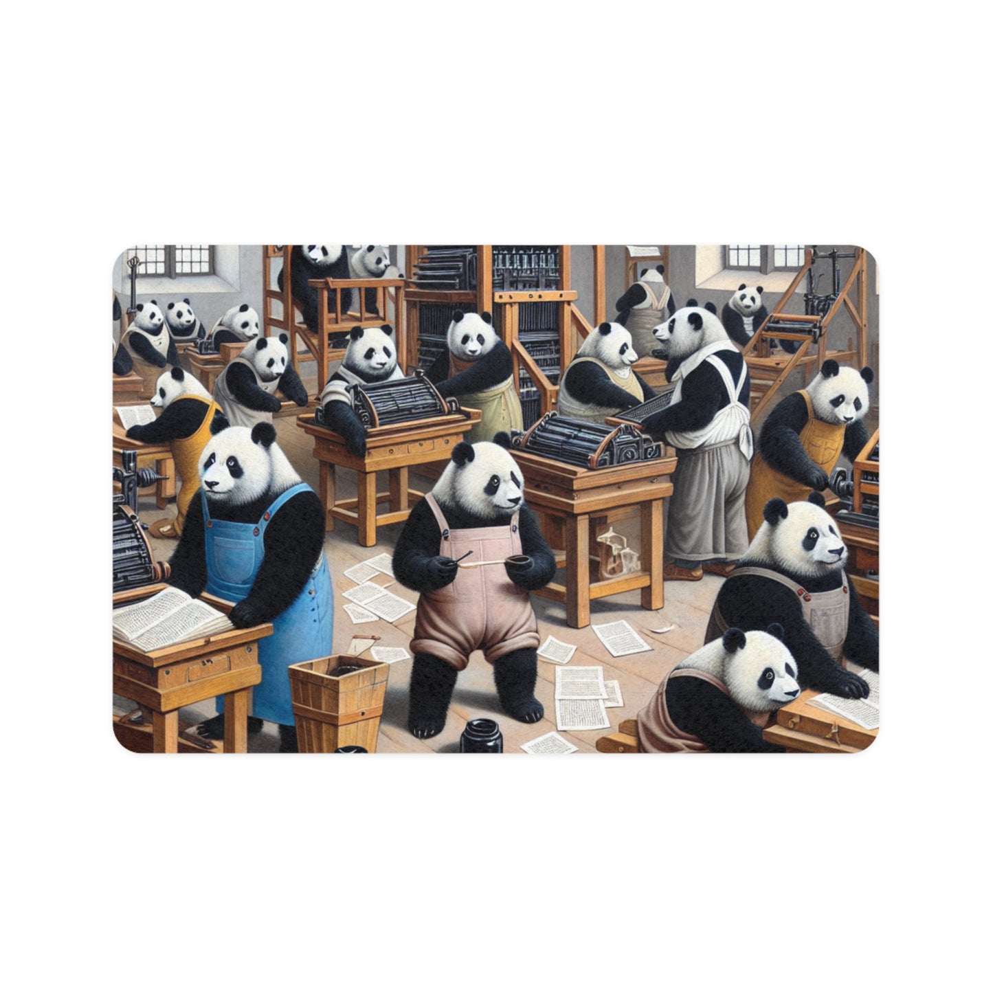 Printing Pandamonium Pet Food Mat