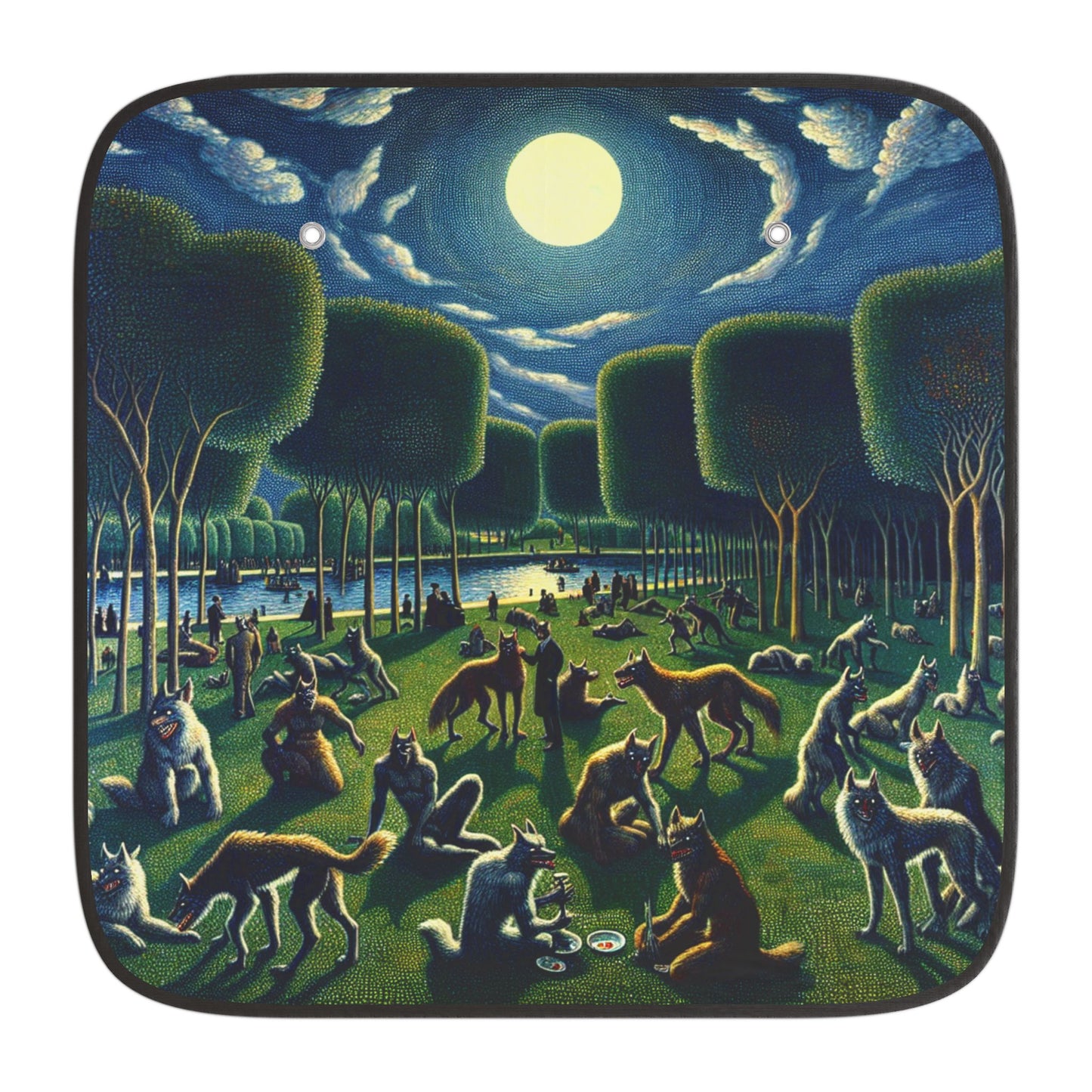 Werewolves at the Waterfront Car Sun Shade