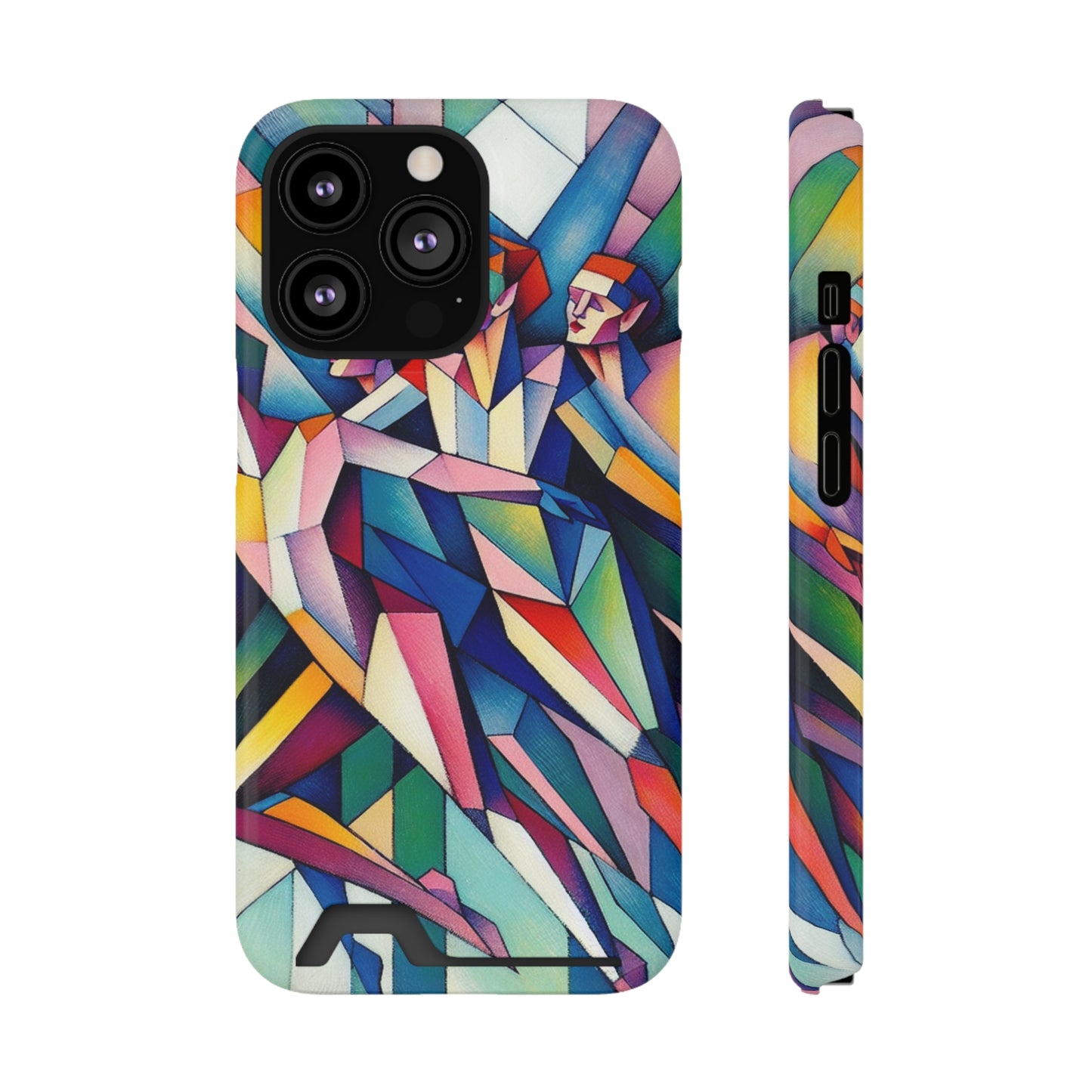 Picasso's Pixies Phone Case with Card Holder - IPHONE