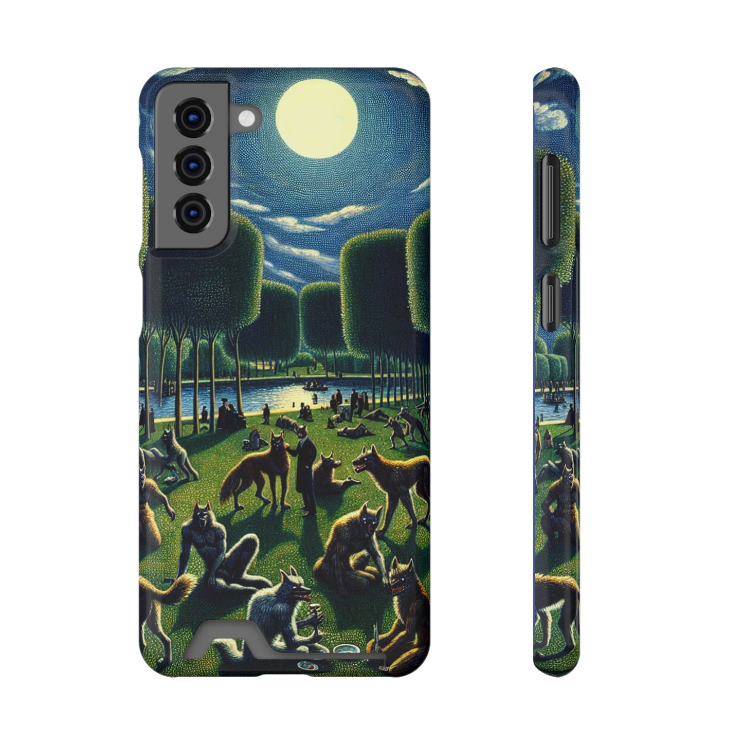 Werewolves at the Waterfront Phone Case with Card Holder - GALAXY