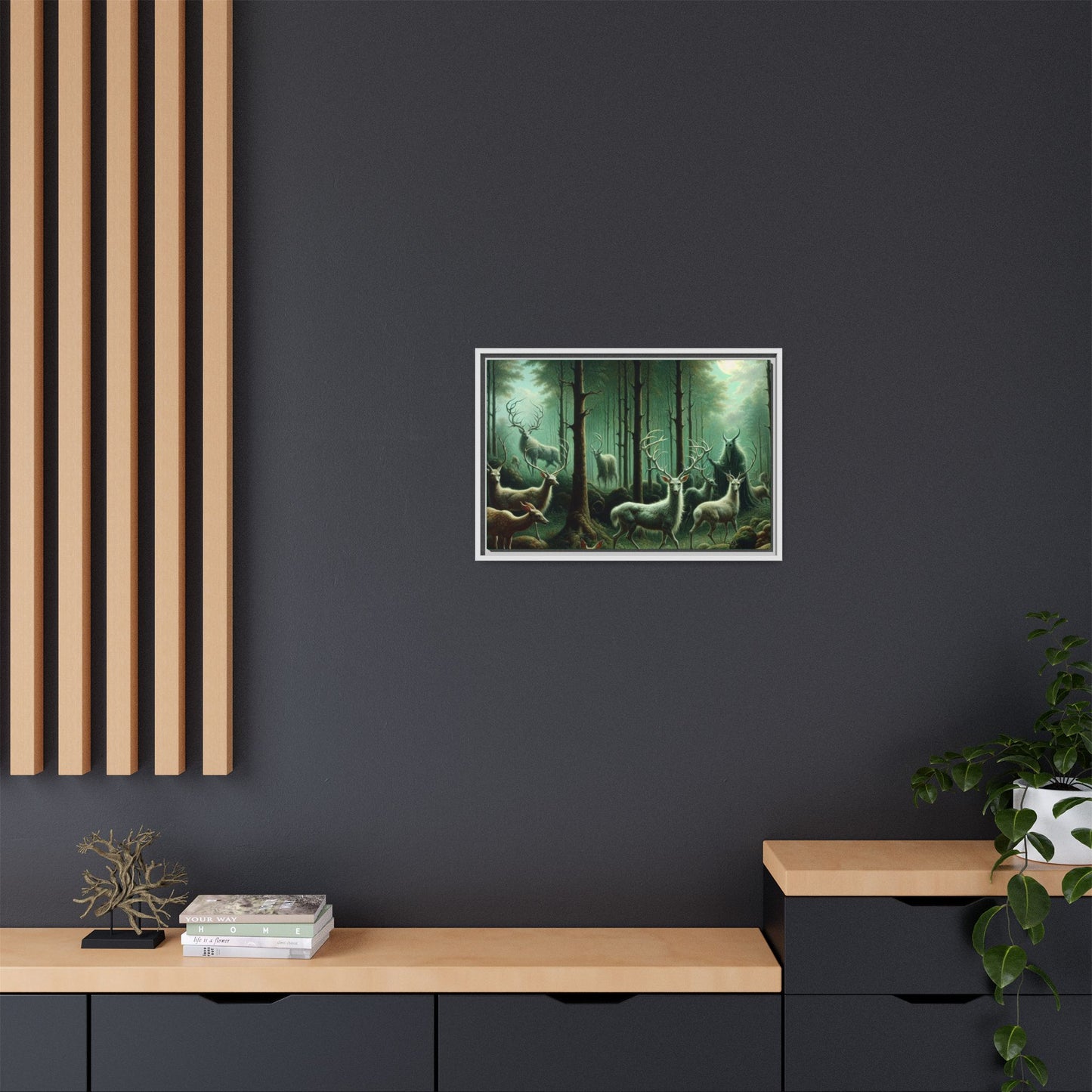 Wendigo Shepherd Canvas, Framed (Multi-color)