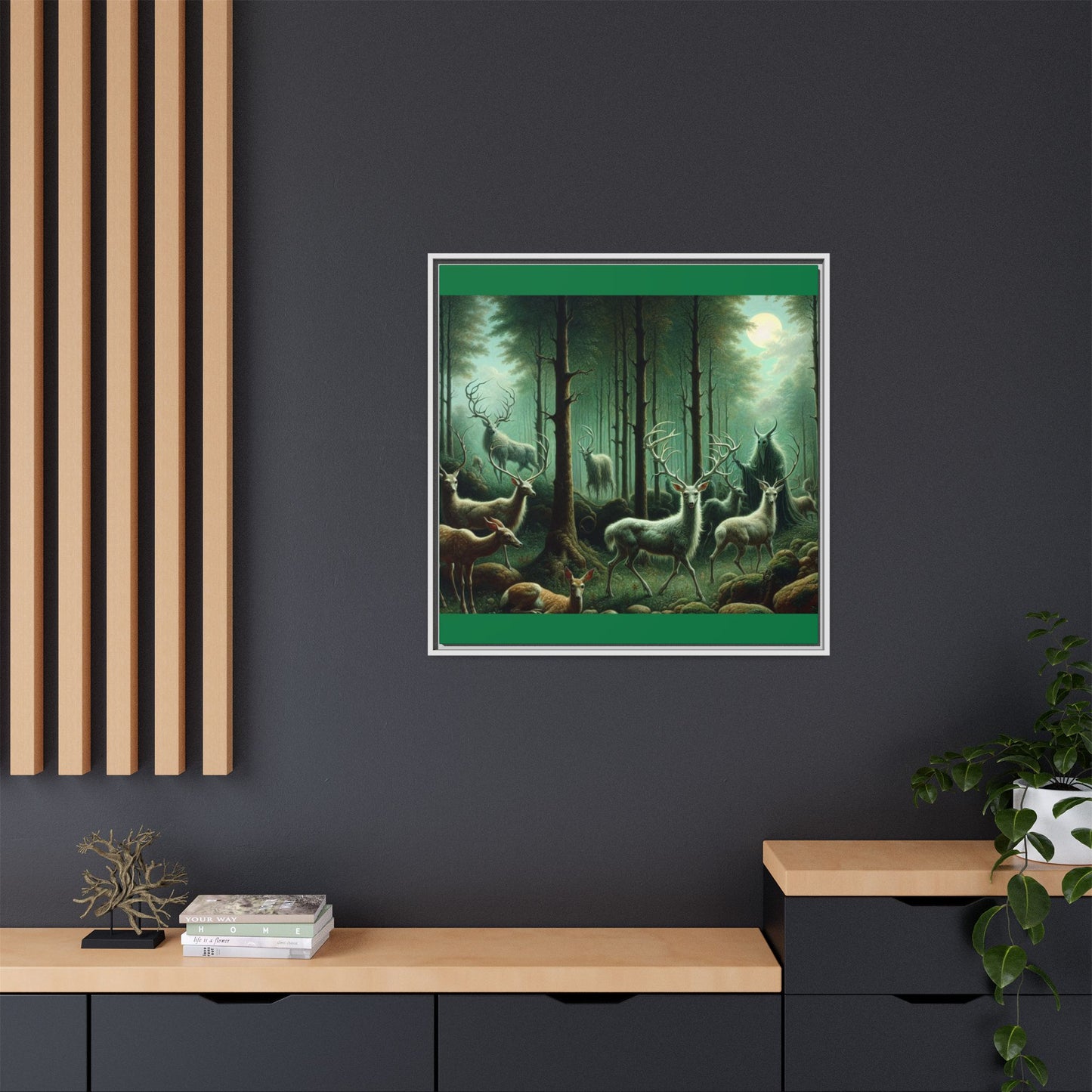 Wendigo Shepherd Canvas, Framed (Multi-color)