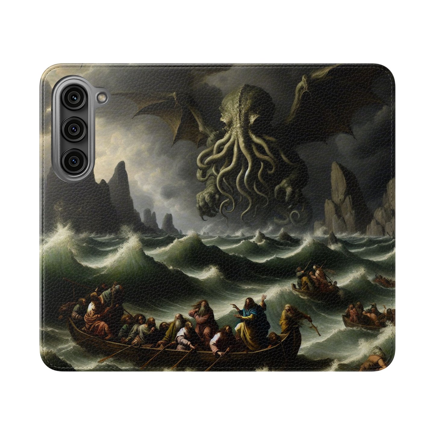 Cthulhu in the Storm Flip Cases for iPhones