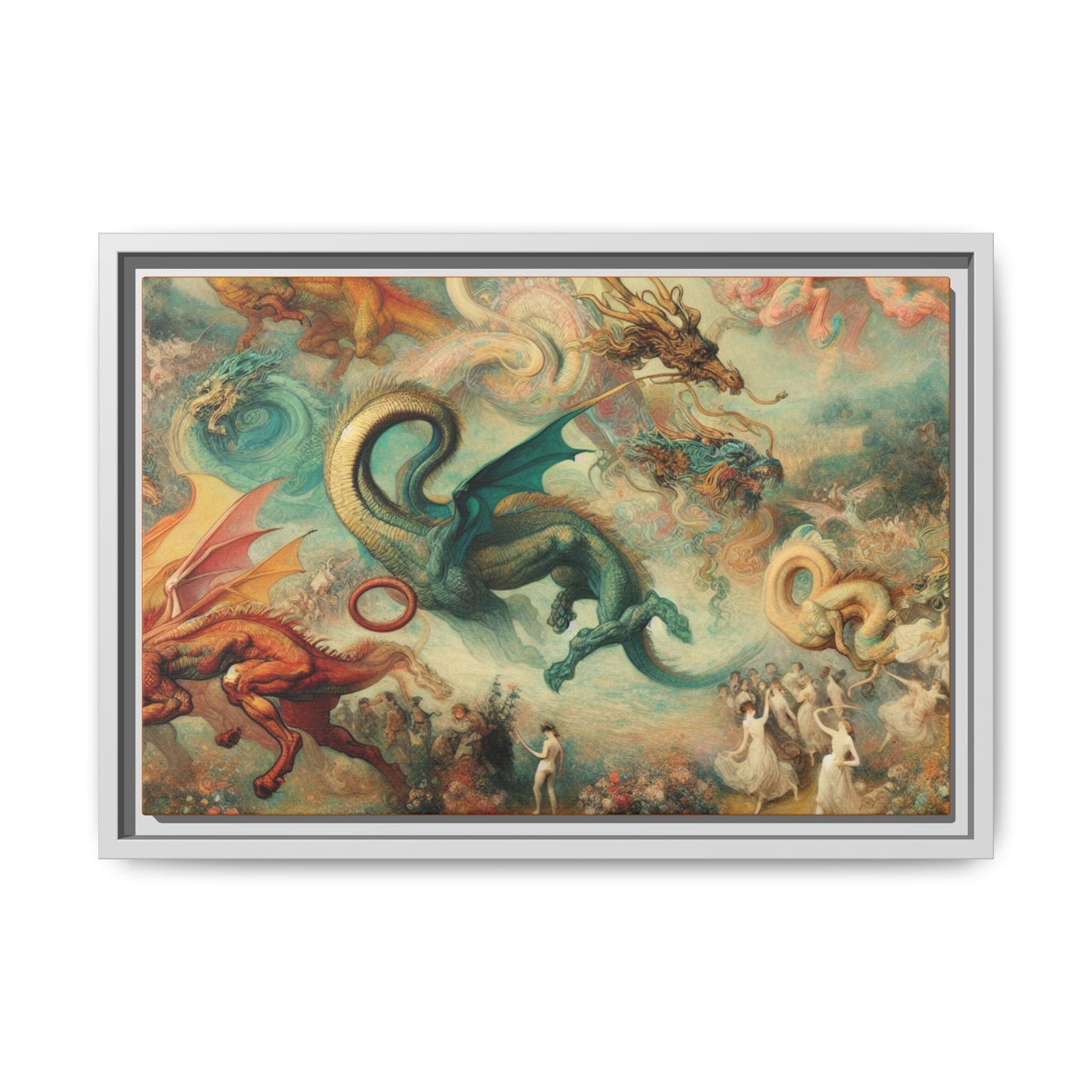 Degas Dreams of Dragons Canvas, Framed (Multi-color)