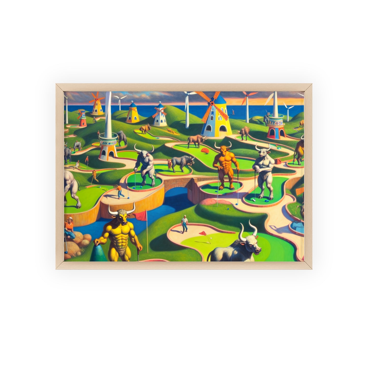 Framed Mini-taur Golf Poster