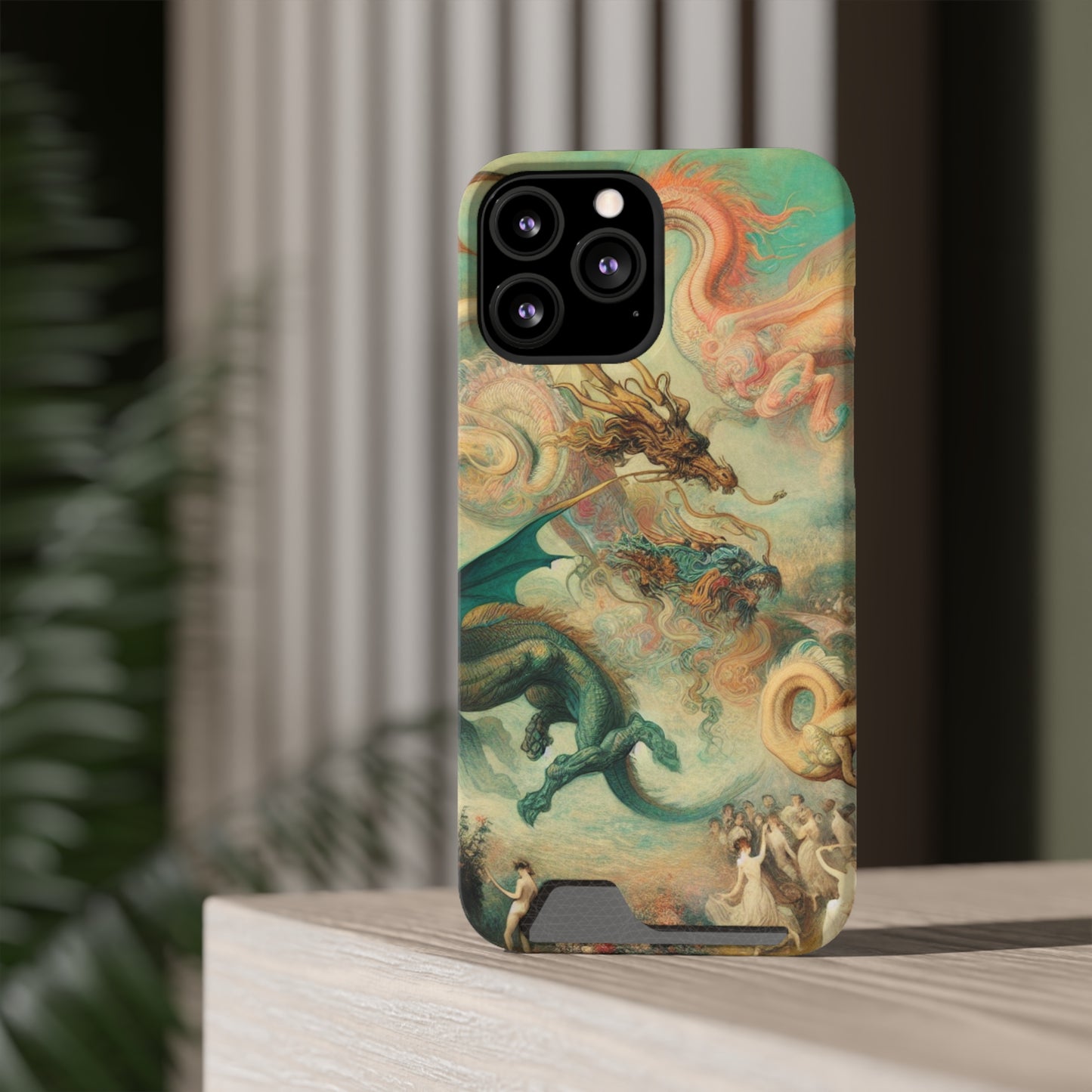 Degas Dreams of Dragons Phone Case with Card Holder - IPHONE