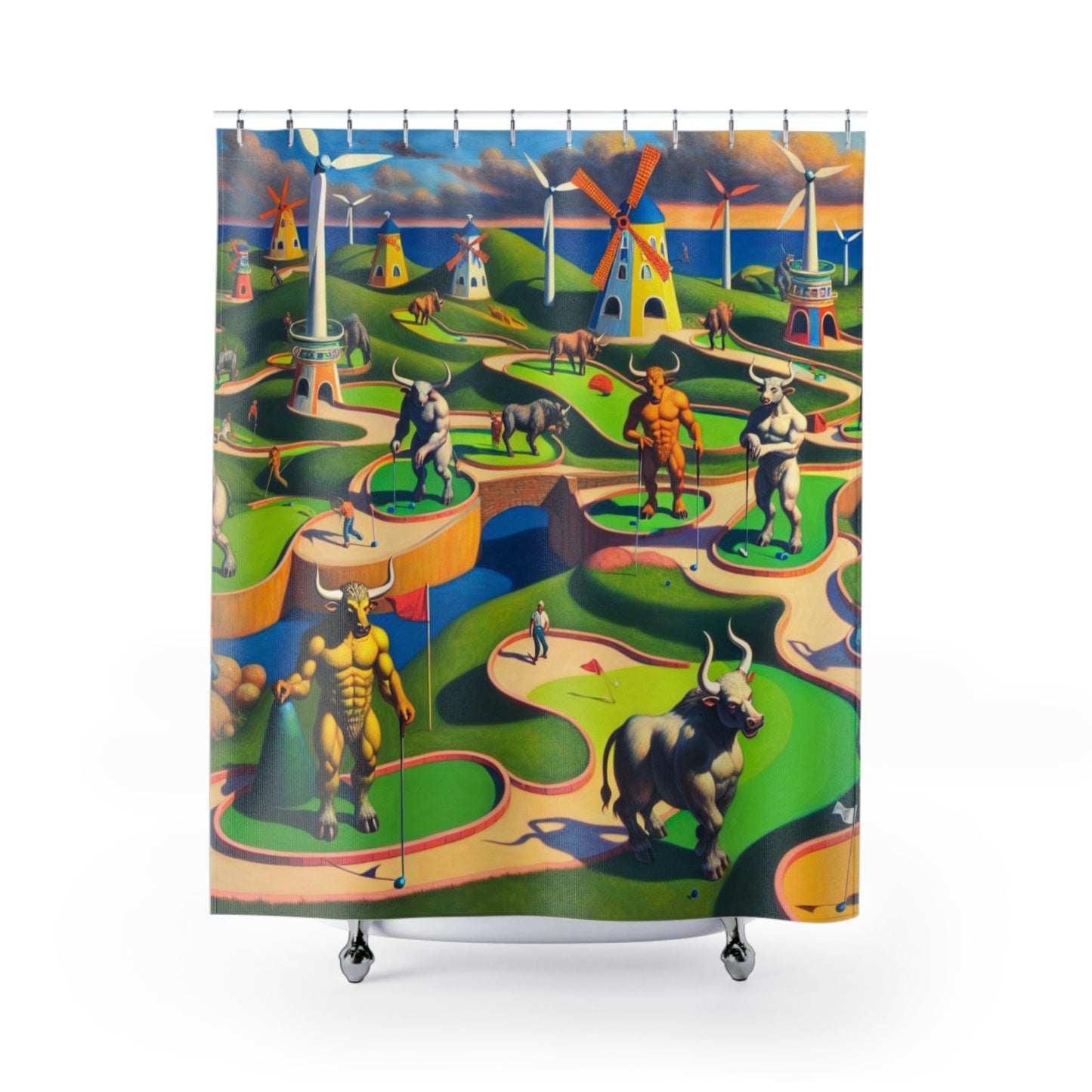 Mini-taur Golf Shower Curtain