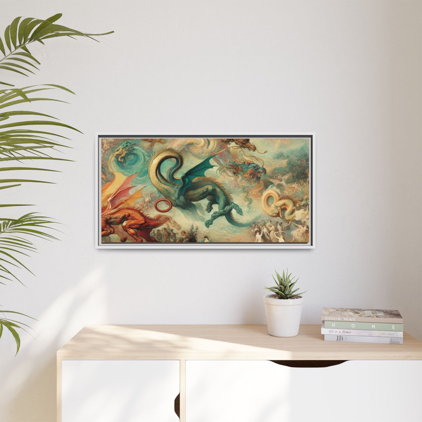 Degas Dreams of Dragons Canvas, Framed (Multi-color)