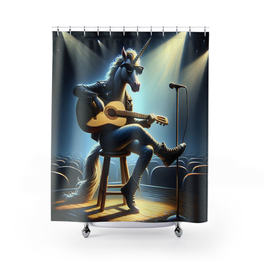 Unicorn Unplugged Shower Curtain