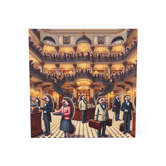 Hedgehog Hotel Post It Note Cube