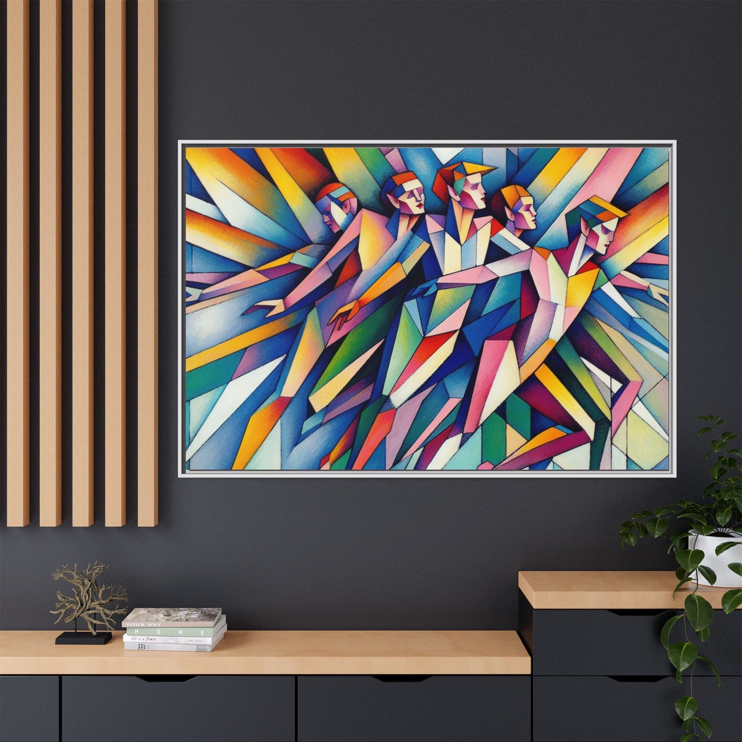 Picasso's Pixies Canvas, Framed (Multi-color)