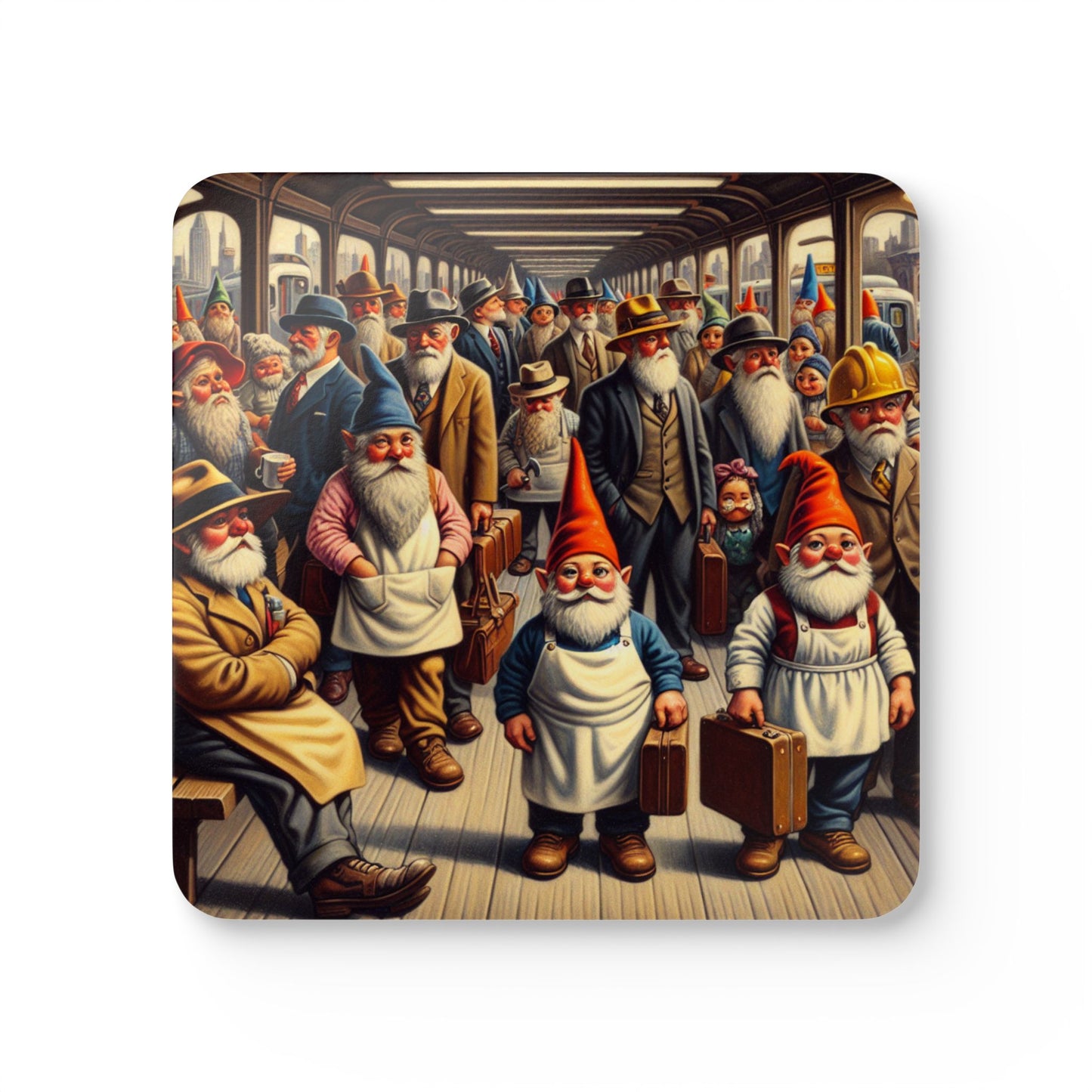 The Gnome-mute Home 4pc Coaster Set