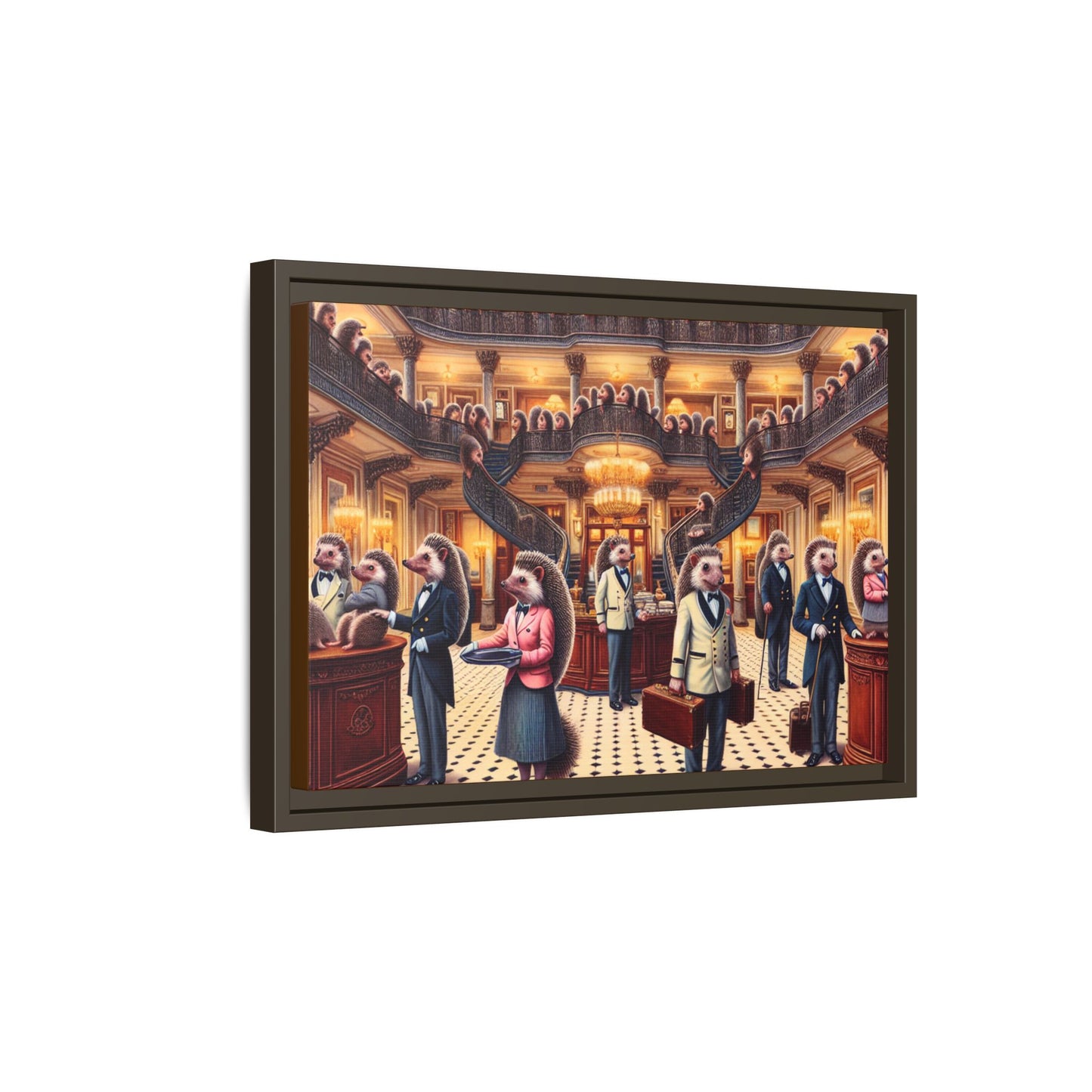 Hedgehog Hotel Canvas, Framed (Multi-color)