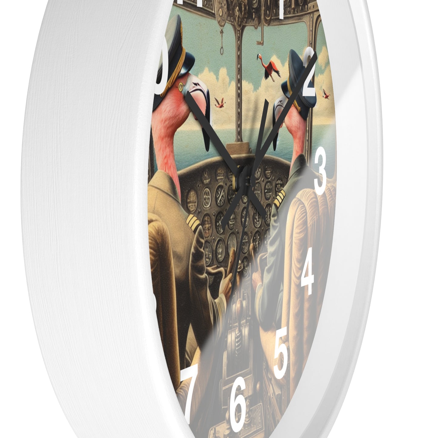 Flamingo Flight Deck Wall Clock