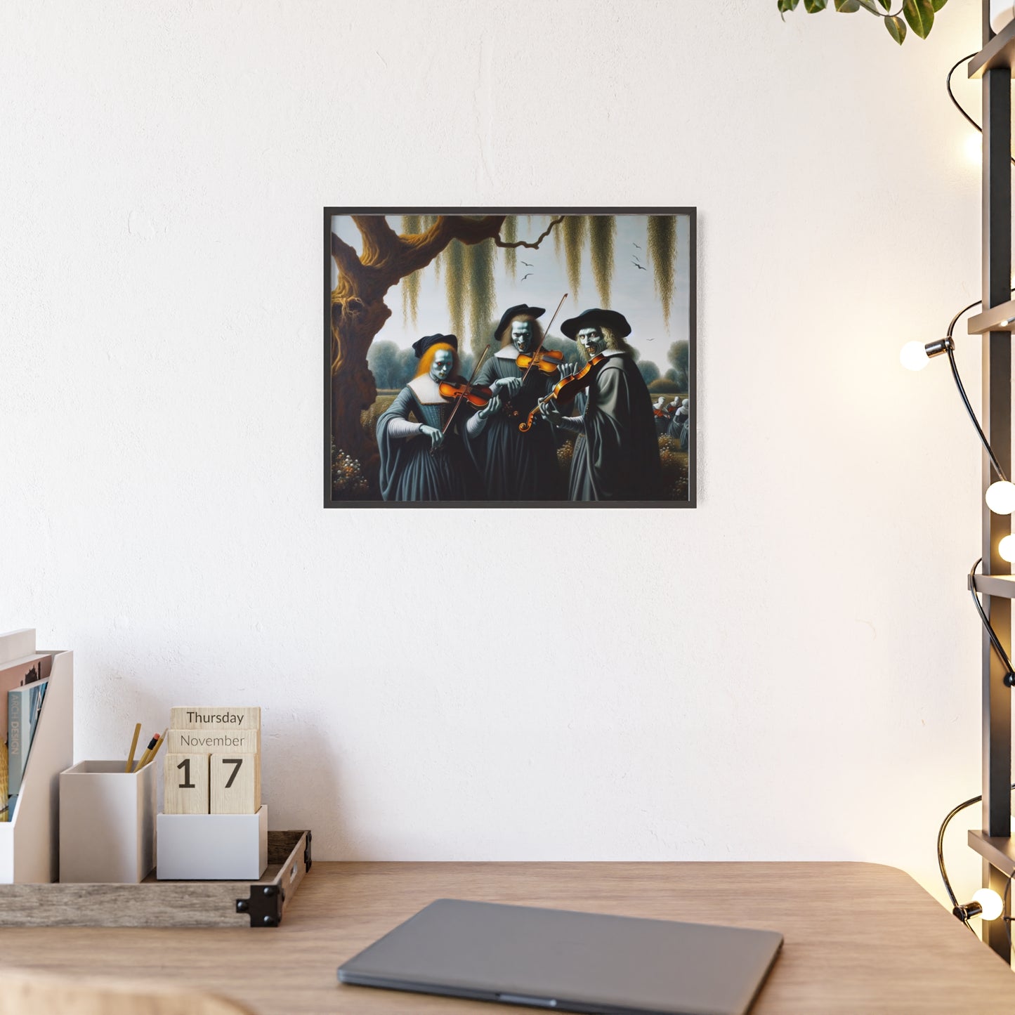 Framed Vermeer's Vampire Violinists Poster