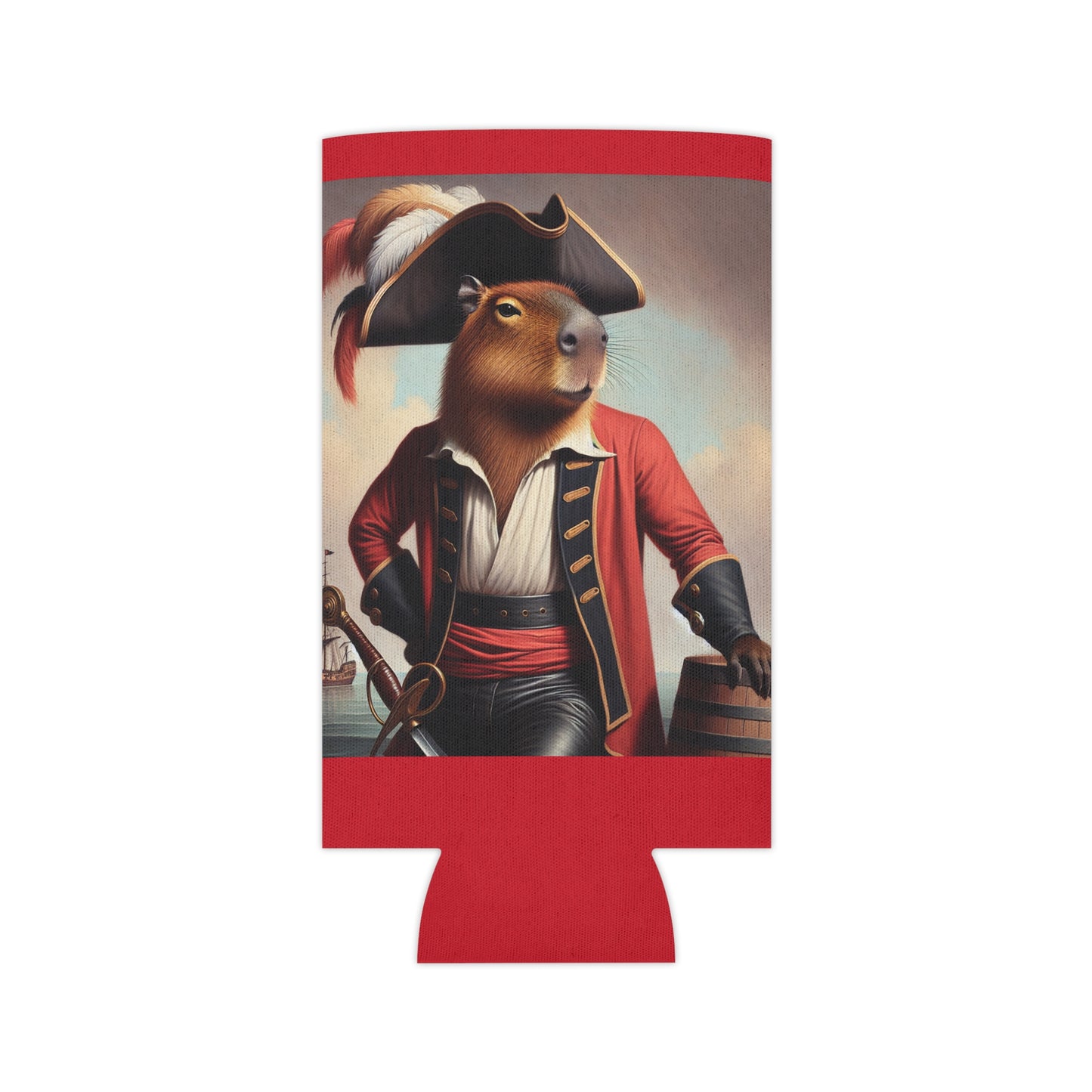 Captain Capybara Can Cooler