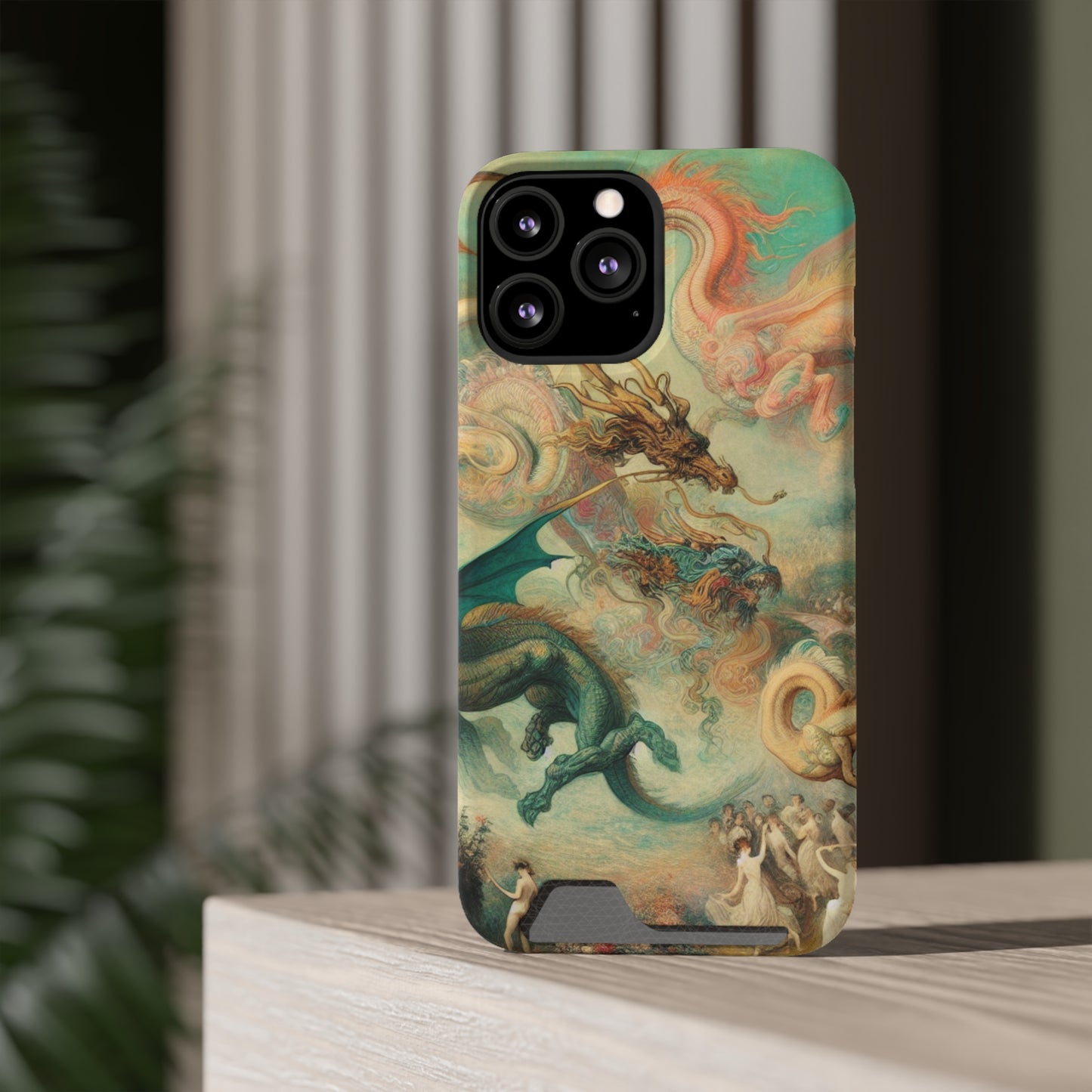 Degas Dreams of Dragons Phone Case with Card Holder - IPHONE