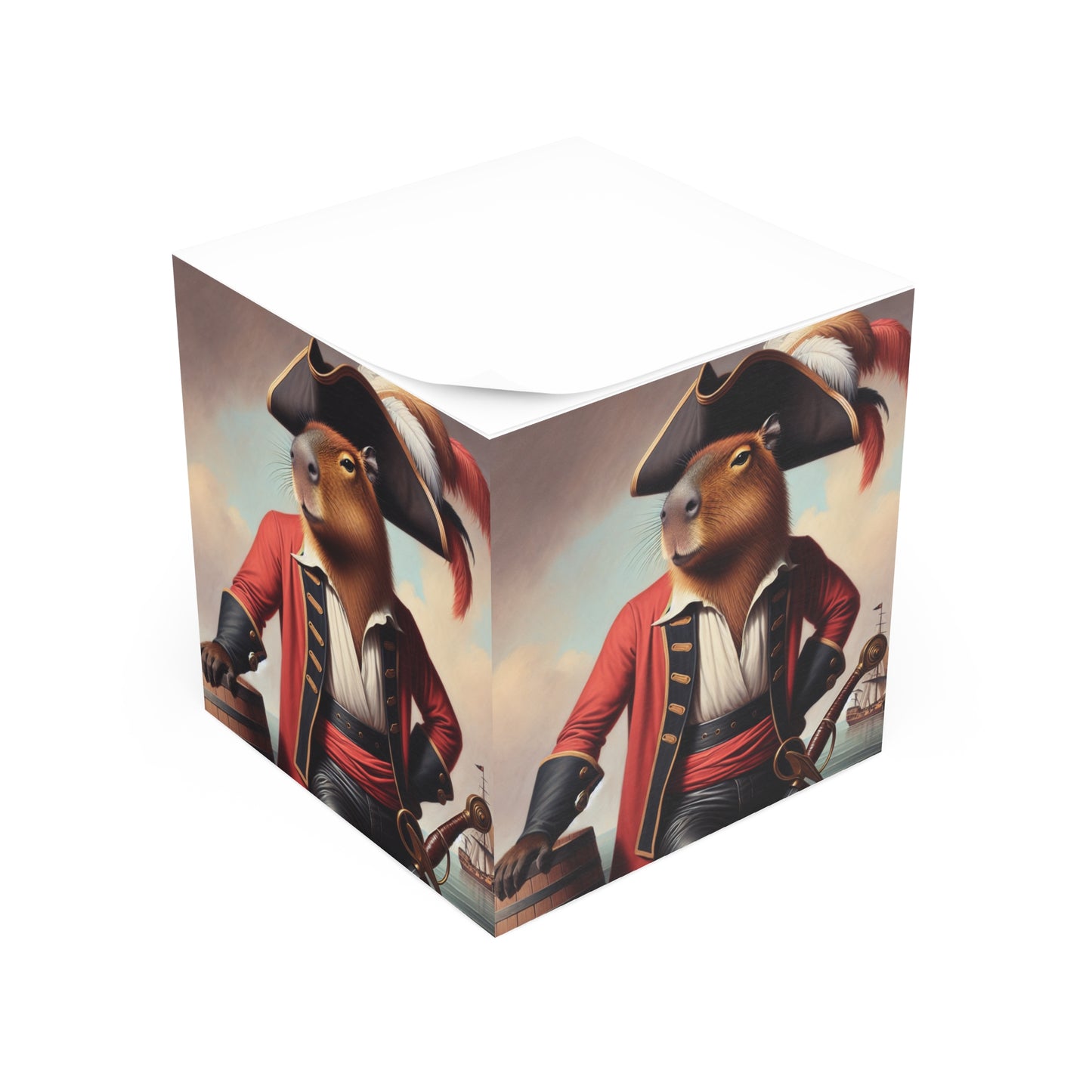 Captain Capybara Post It Note Cube