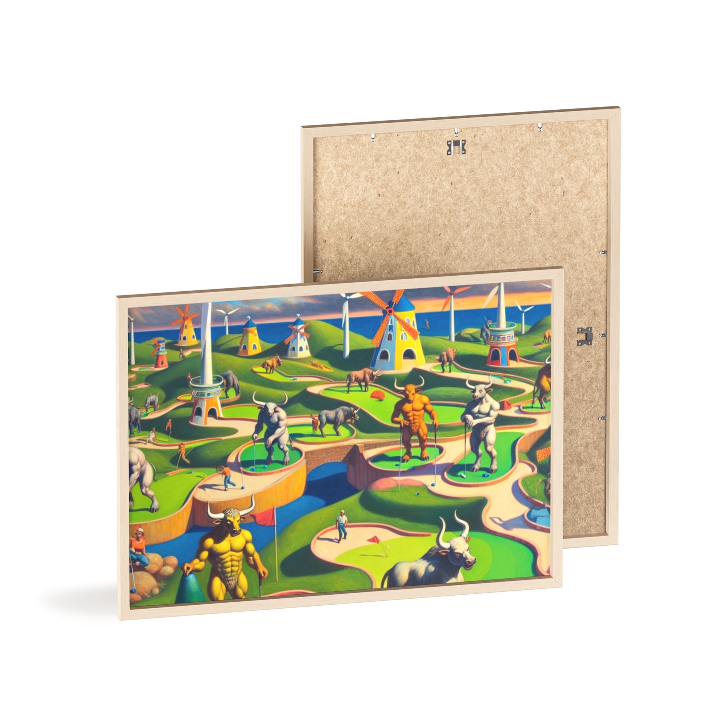 Framed Mini-taur Golf Poster