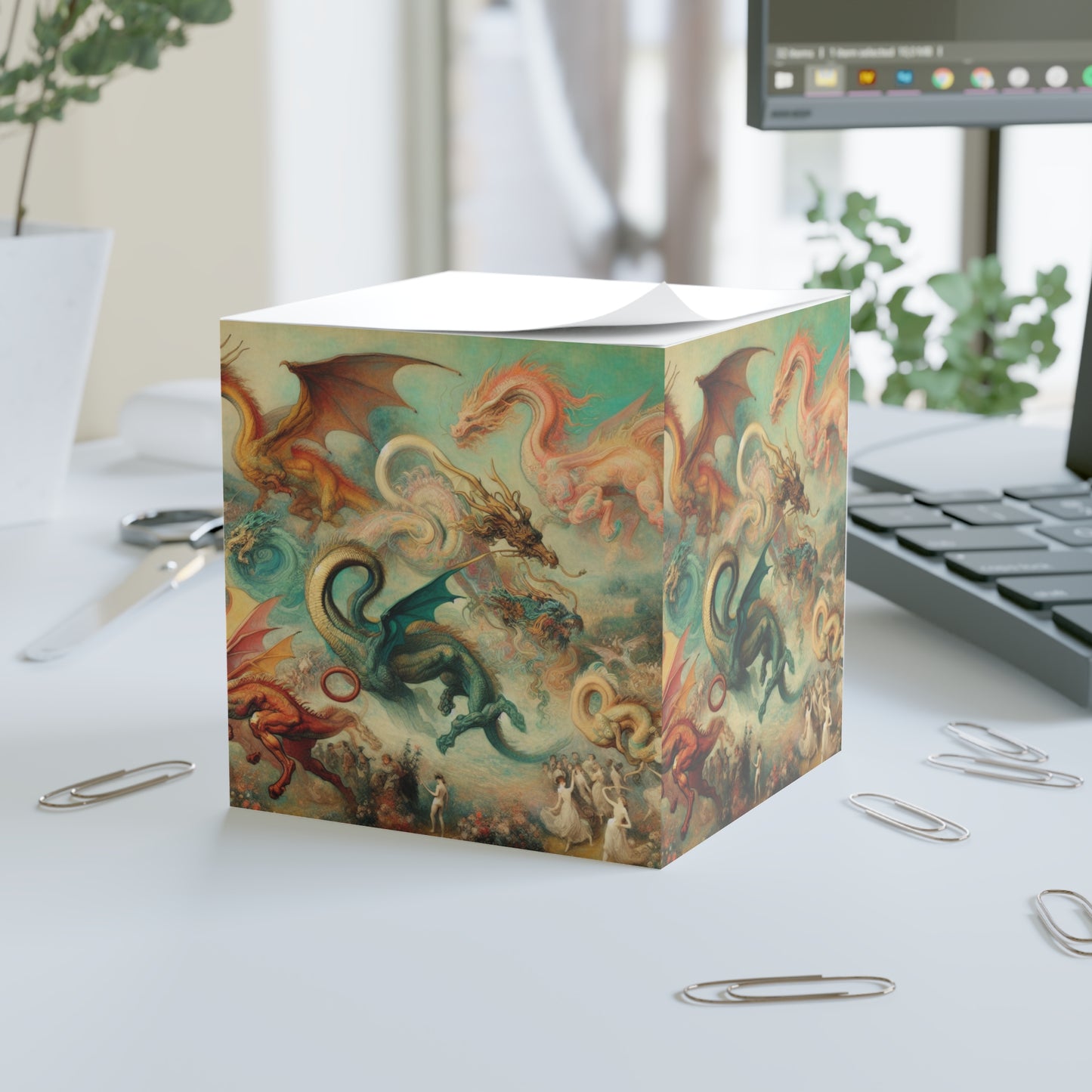 Degas Dreams of Dragons Post It Note Cube