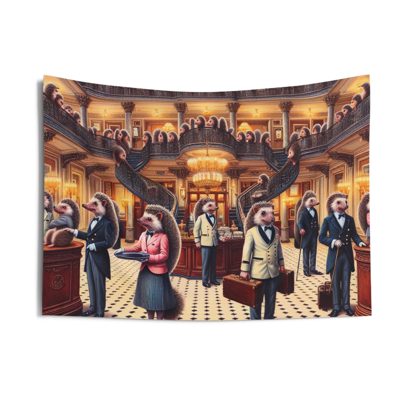 Hedgehog Hotel Wall Tapestry