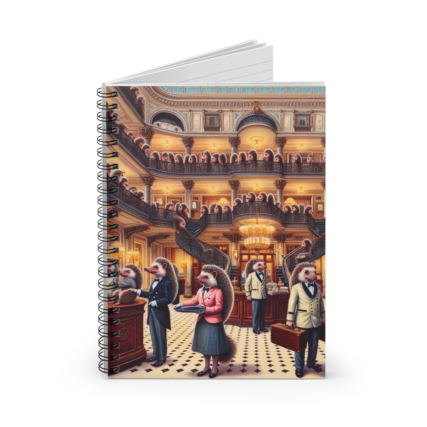 Hedgehog Hotel Spiral Notebook
