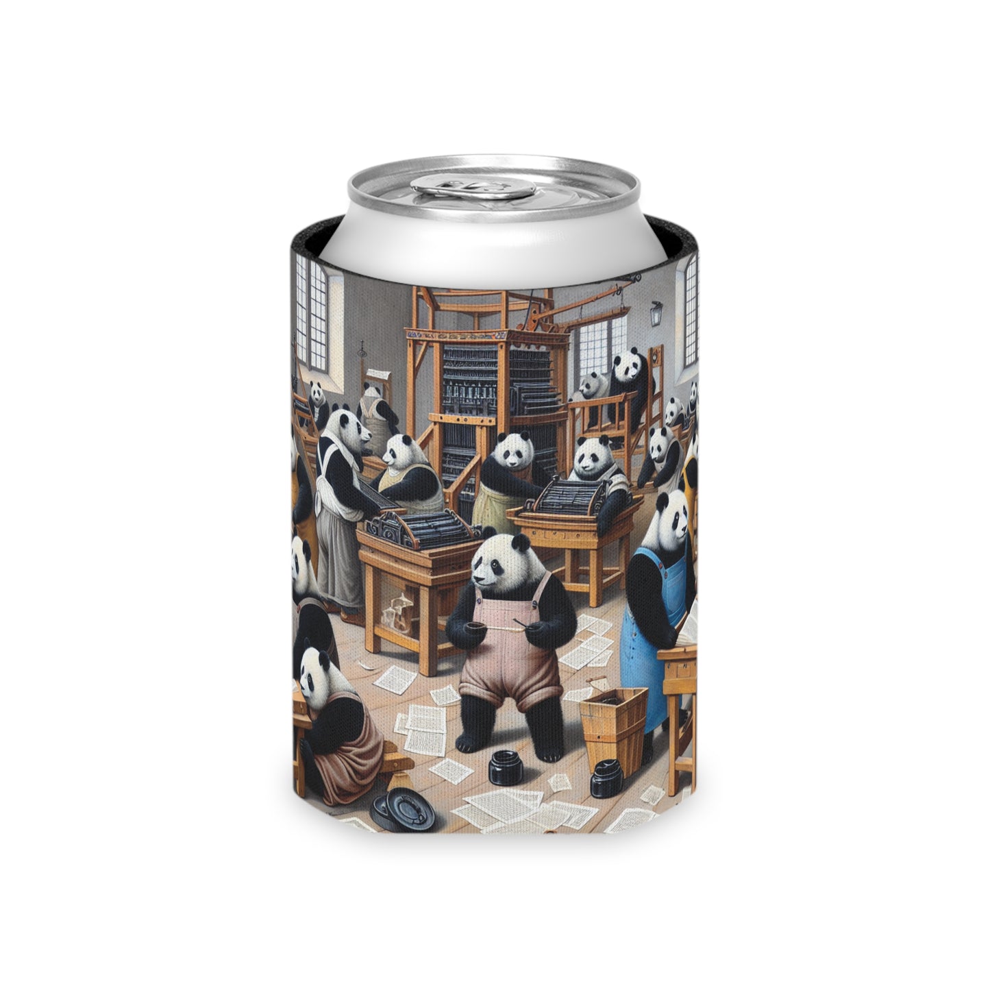 Printing Pandamonium Can Cooler