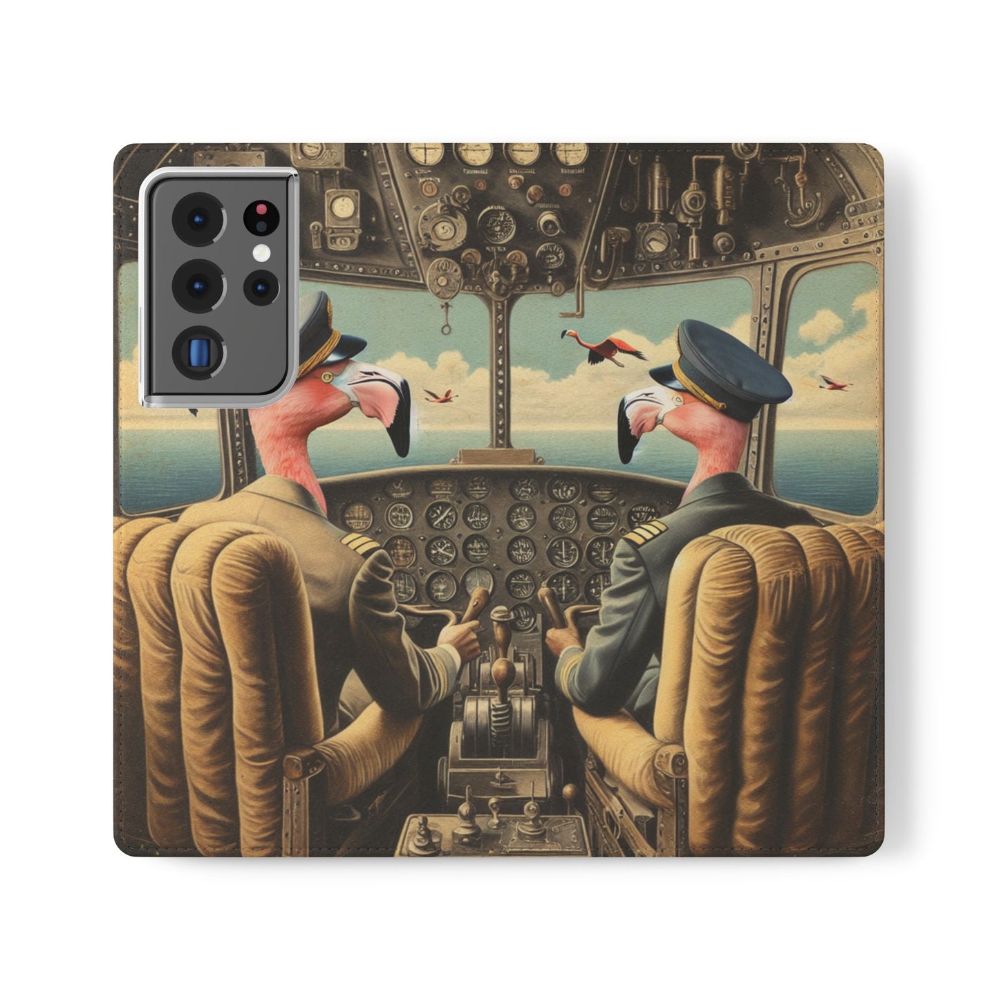 Flamingo Flight Deck Flip Case - iPhone/Galaxy