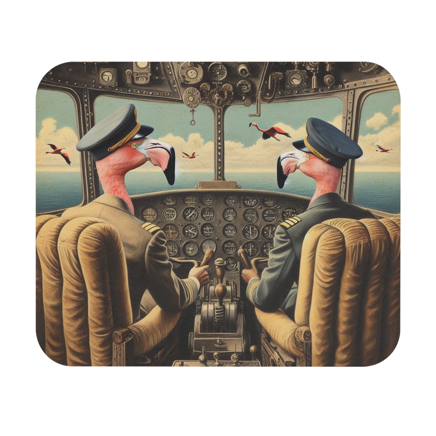 Flamingo Flight Deck Mouse Pad