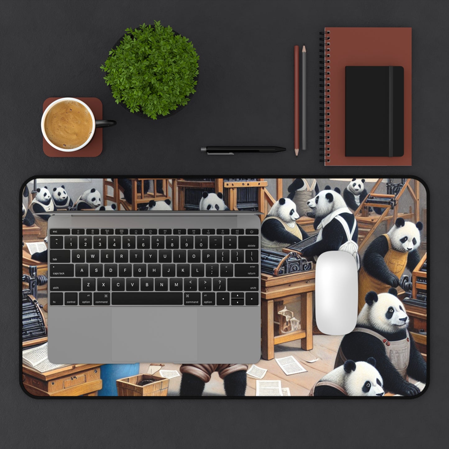 Printing Pandamonium Desk Mat