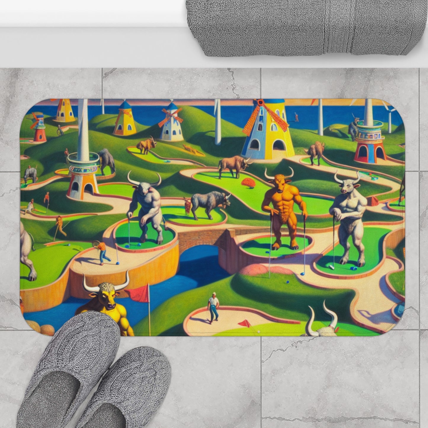 Mini-taur Golf Bath Mat