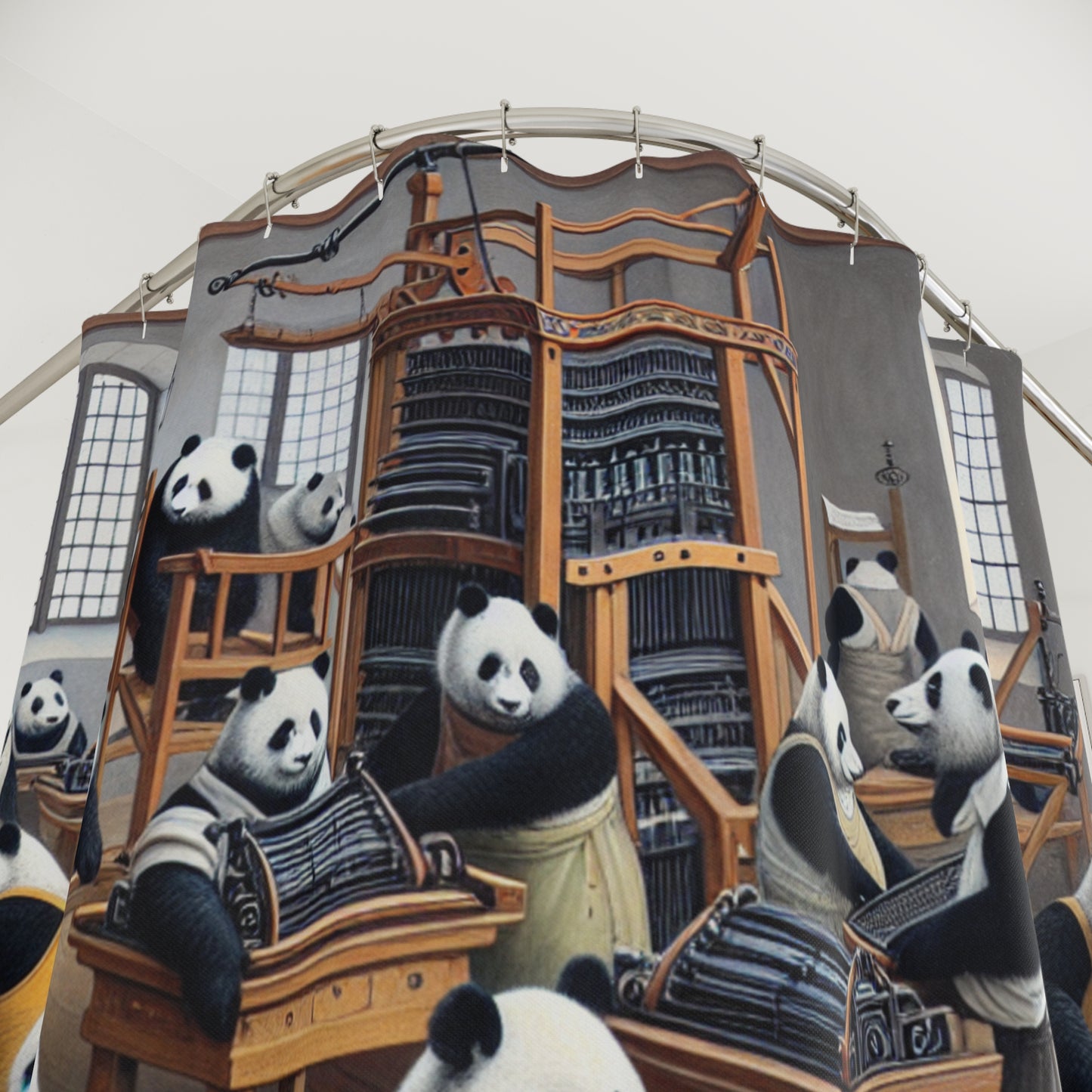 Printing Pandamonium Shower Curtain