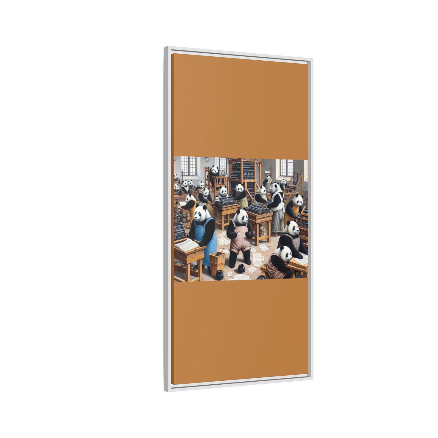 Printing Pandamonium Canvas, Framed (Multi-color)