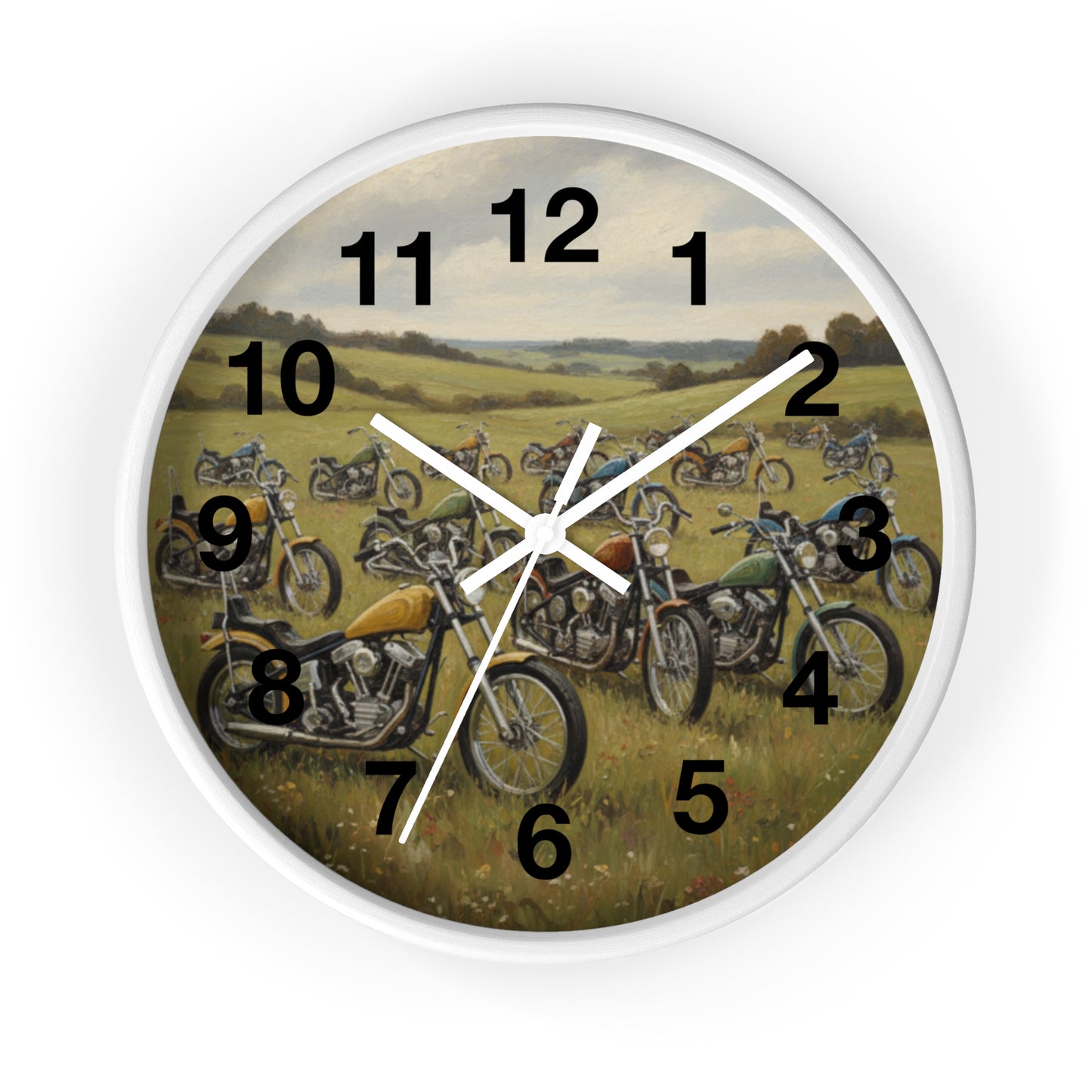 Wild Motorcycles Wall Clock