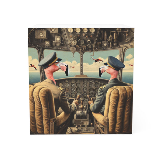 Flamingo Flight Deck Post It Note Cube